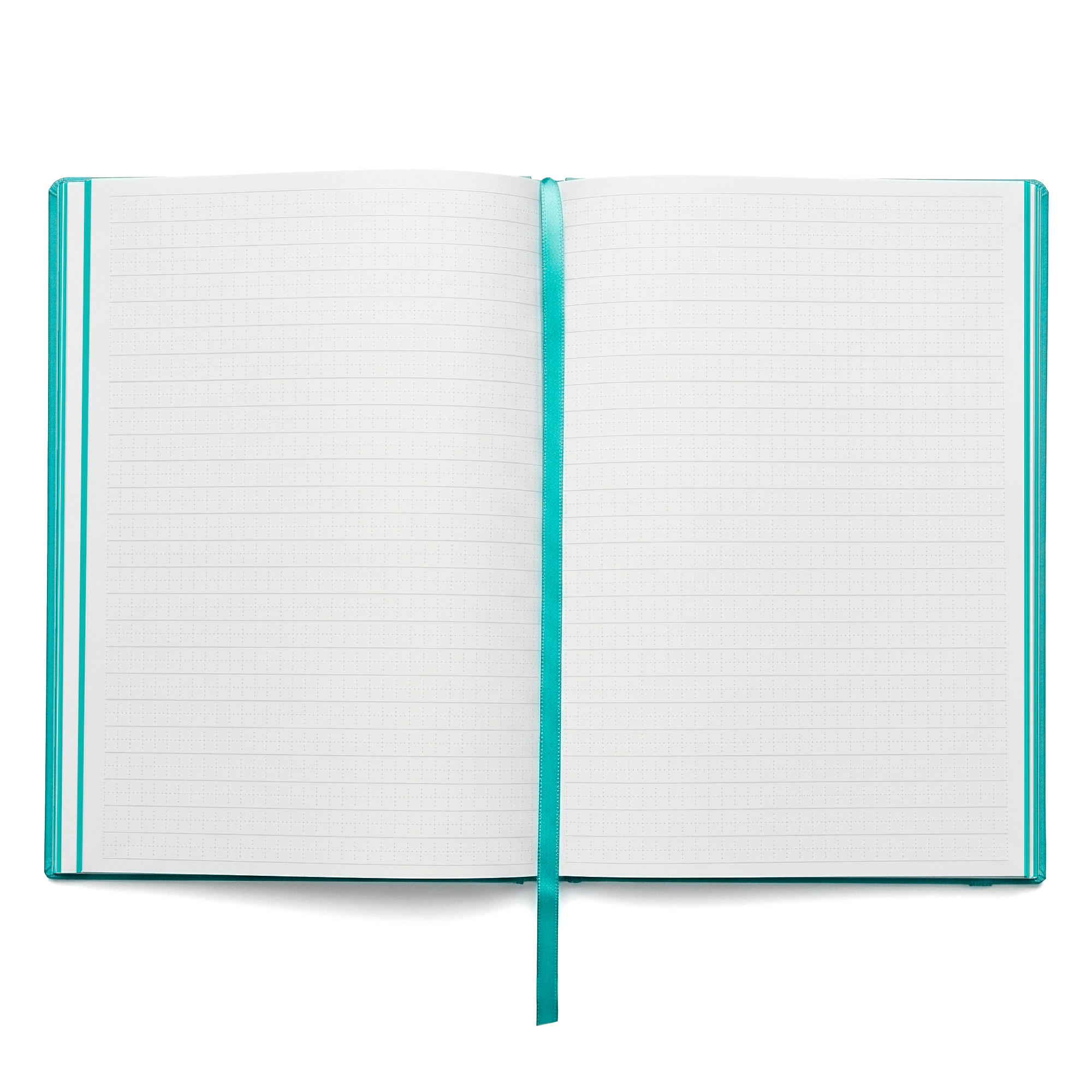 RIVIERA A5 DESIGN NOTEBOOK, AQUAMARINE CRISS CROSS INTERNAL GRAPHICS