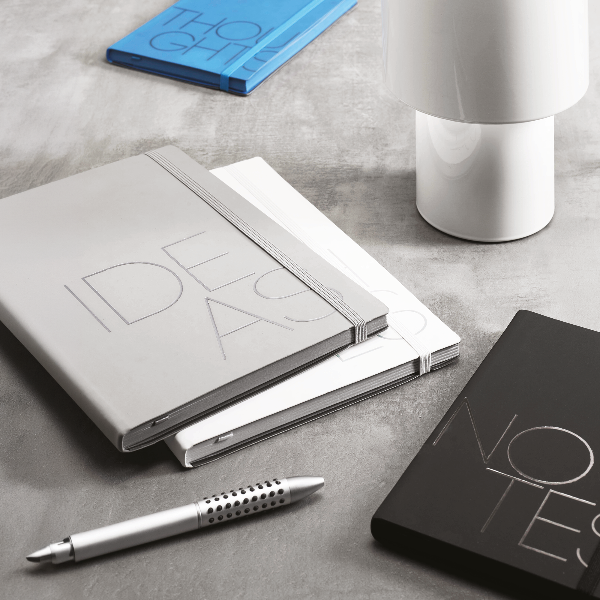 RIVIERA A5 DESIGN NOTEBOOK, AQUAMARINE CRISS CROSS INTERNAL GRAPHICS
