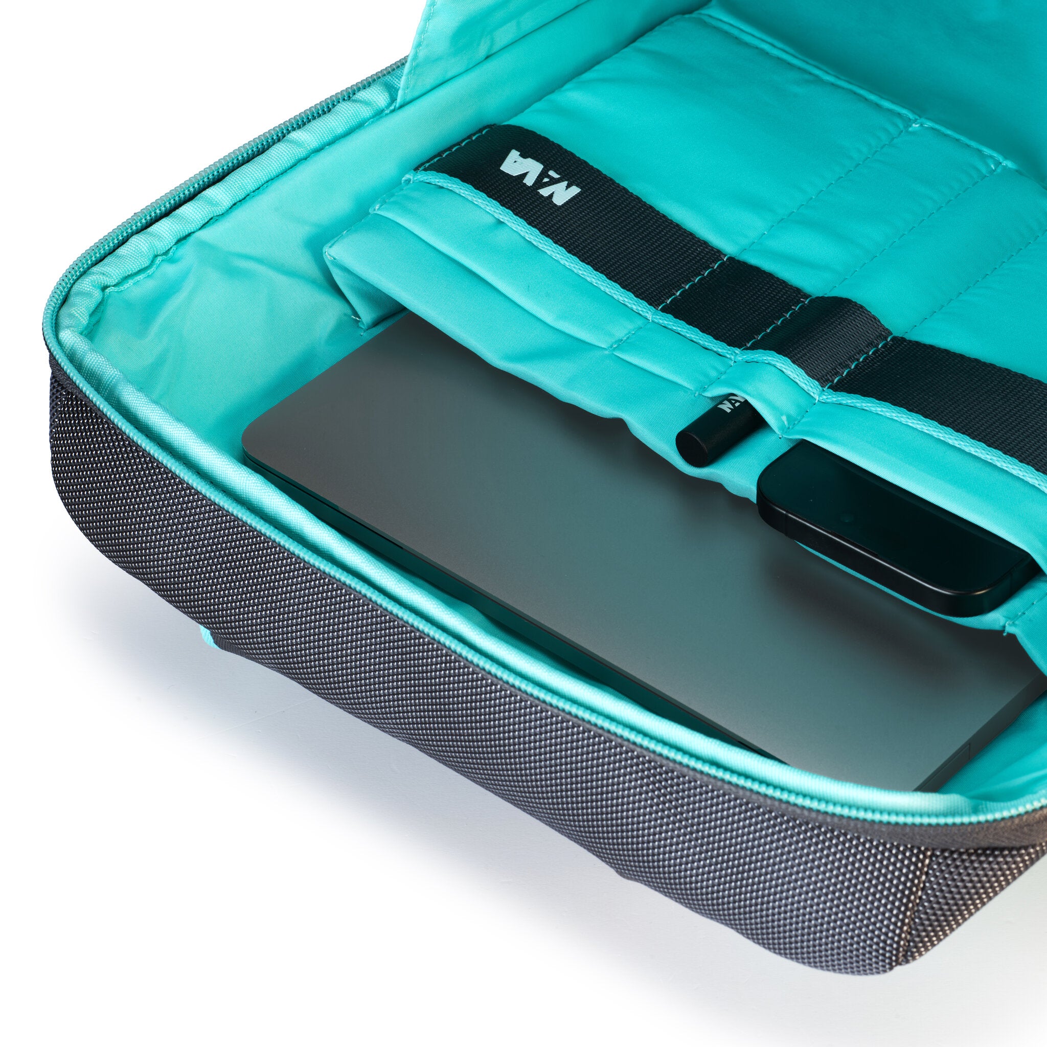 CROSS ZAINO SQUADRATO CON DUE MANICI ASPHALT/MINT