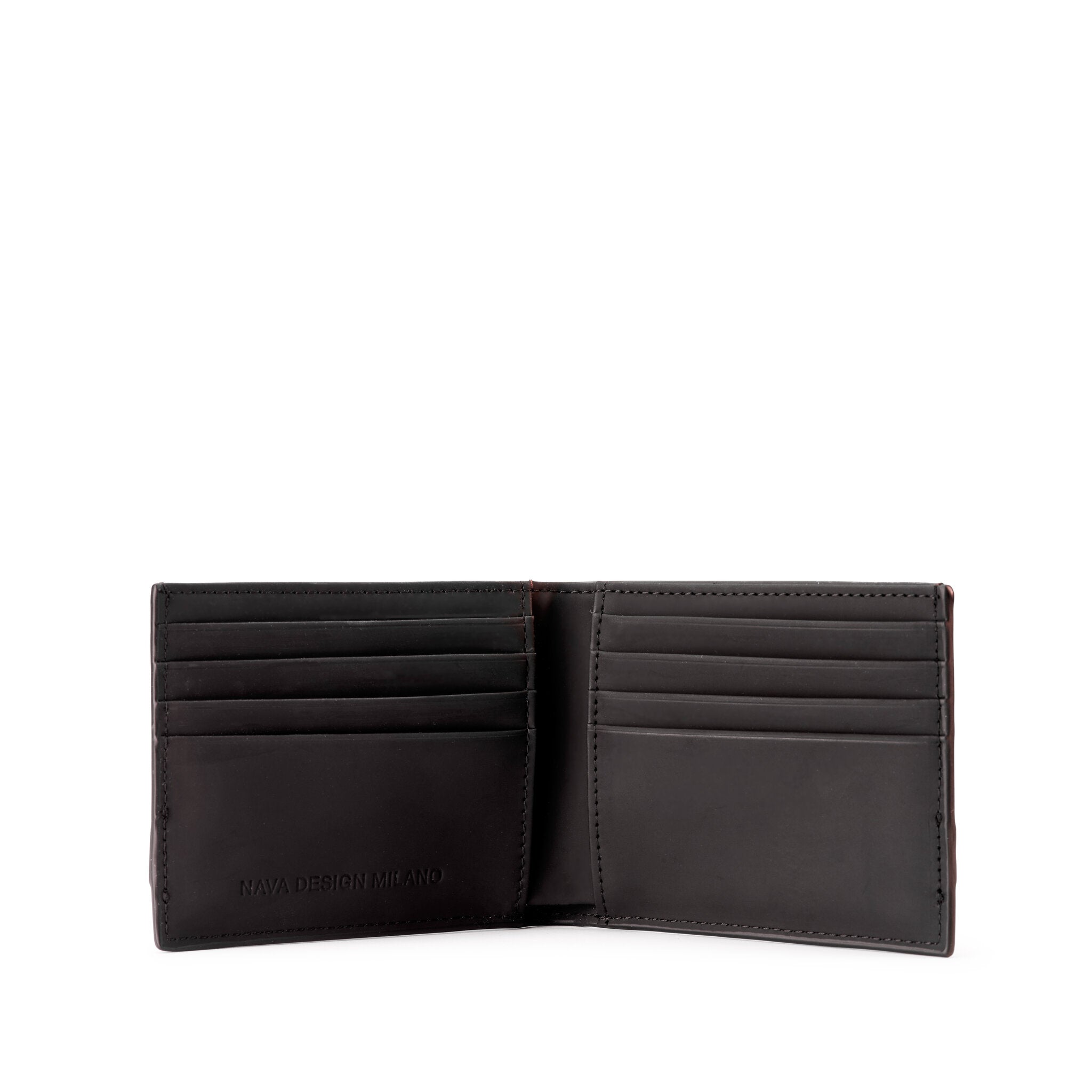 EASY ADVANCE LEATHER PORTAFOGLIO SLIM IN PELLE 8 TASCHE PORTA CC E CON RFID COFFEE