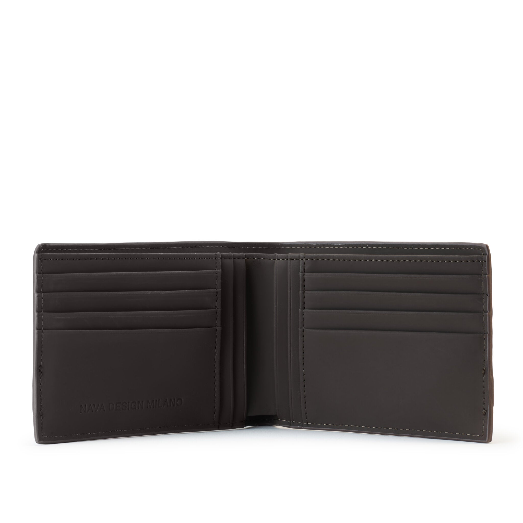 EASY ADVANCE LEATHER PORTAFOGLIO IN PELLE 8 TASCHE PORTA CC E CON RFID COFFEE