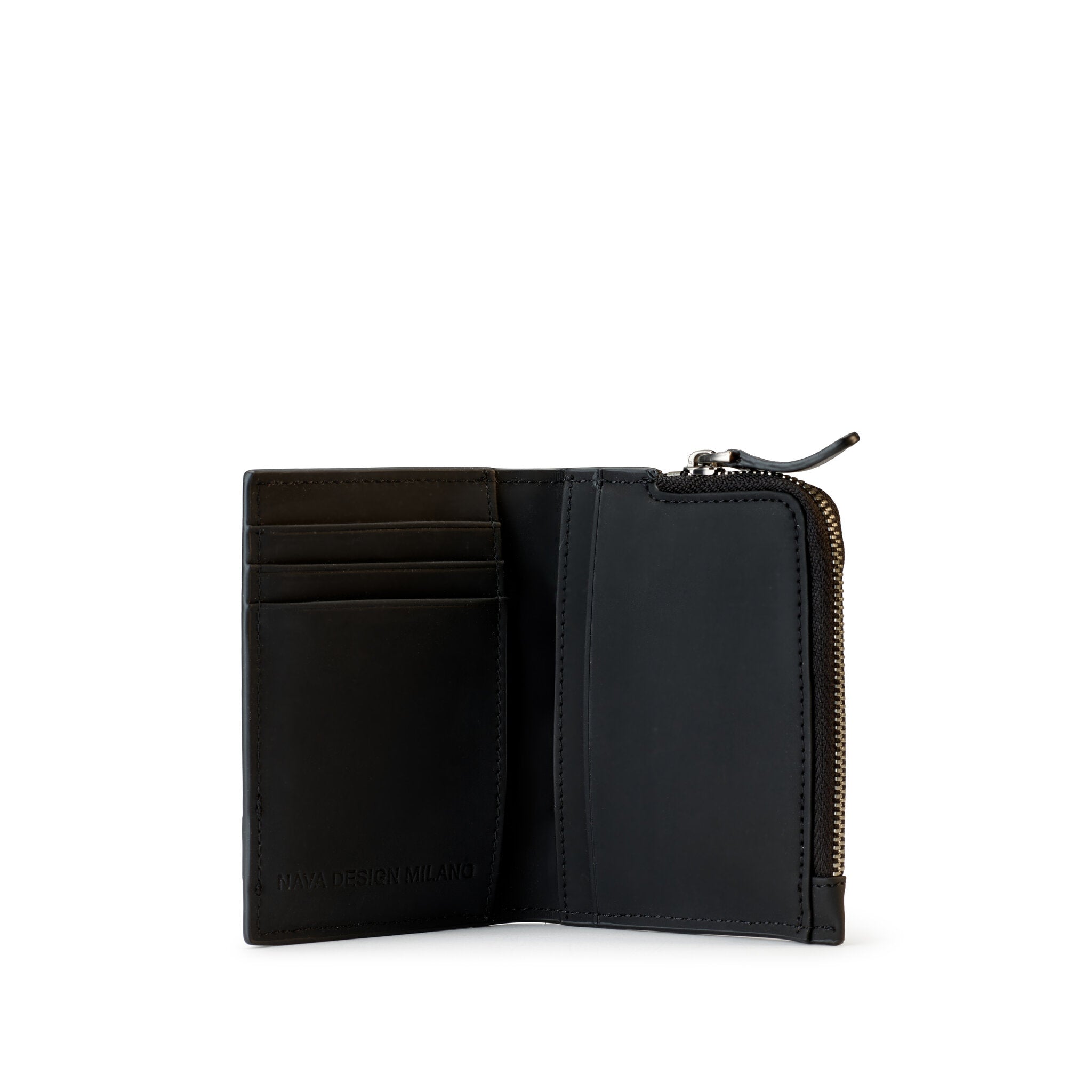 EASY ADVANCE LEATHER PORTA CARTE DI CREDITO IN PELLE 6 TASCHE PORTA CC E PORTAMONETE CHIUSO CON ZIP