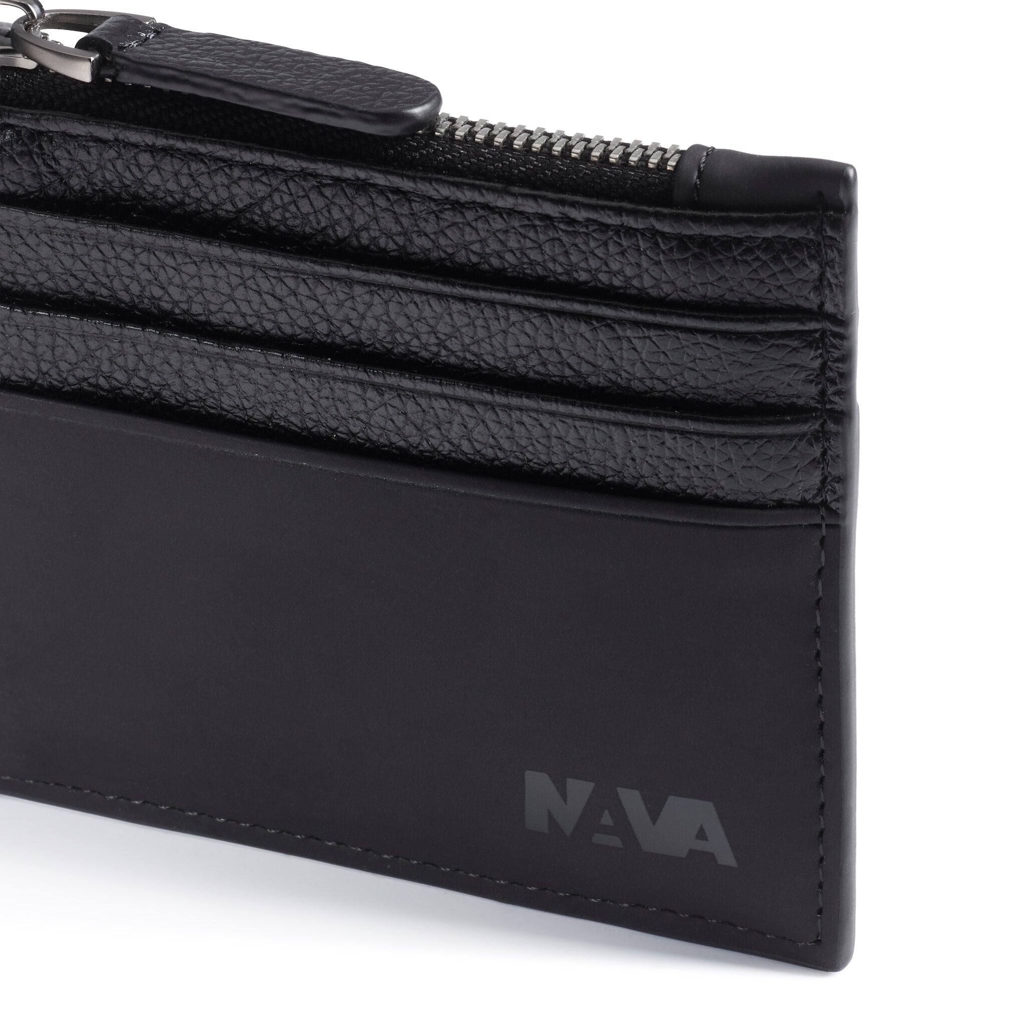 EASY ADVANCE LEATHER PORTA CARTE DI CREDITO IN PELLE 6 TASCHE PORTA CC E PORTAMONETE CHIUSO CON ZIP