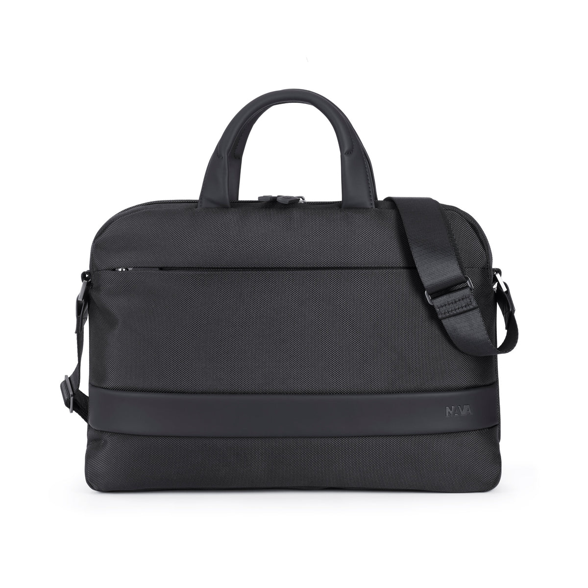 EASY PLUS ORGANIZED SLIM BRIEFCASE WITH 2 HANDLES, LAPTOP AND IPAD COMPARTMENT BLACK