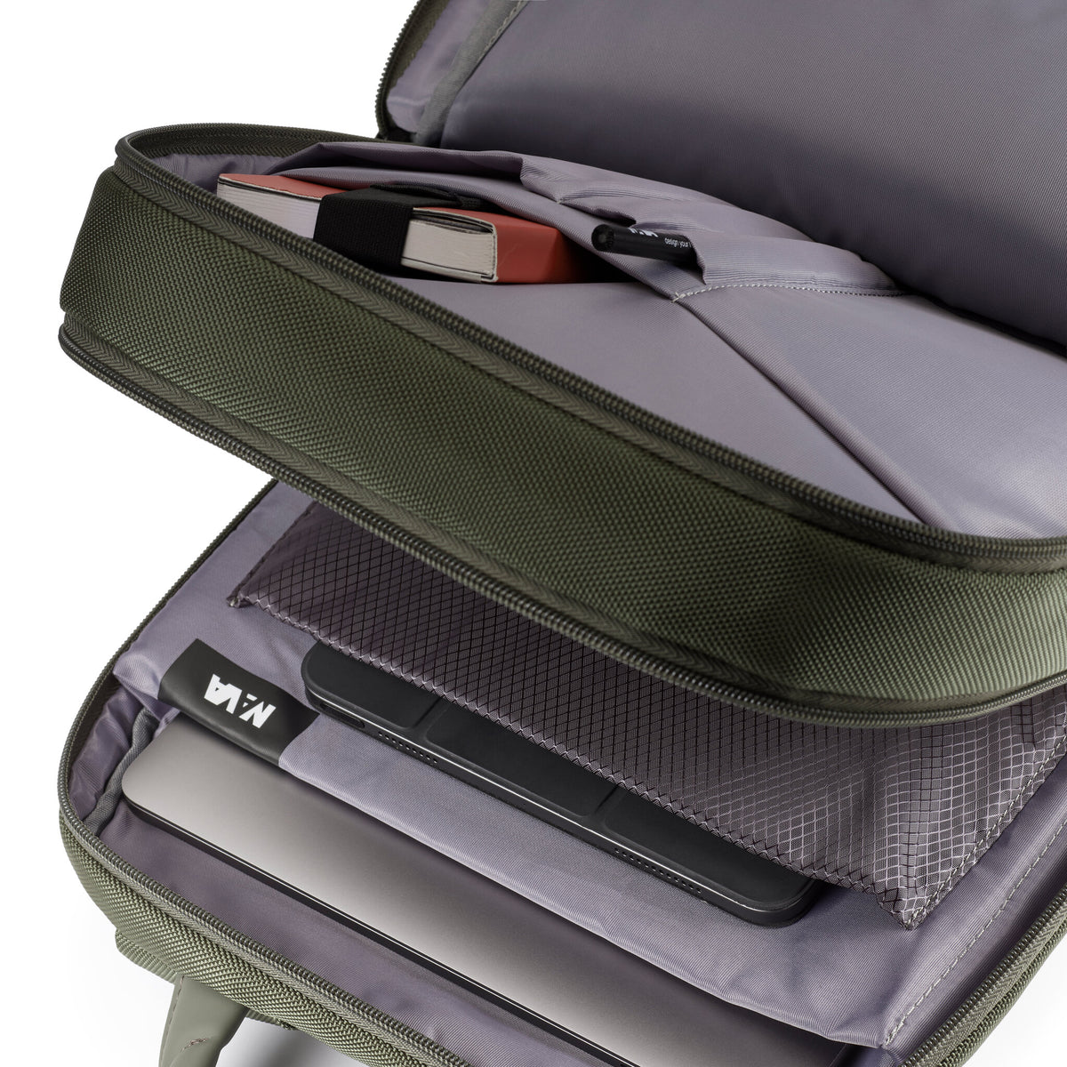 EASY PLUS BACKPACK LARGE - ZAINO PORTA COMPUTER E PORTA IPAD GREEN MILITARY/LIME