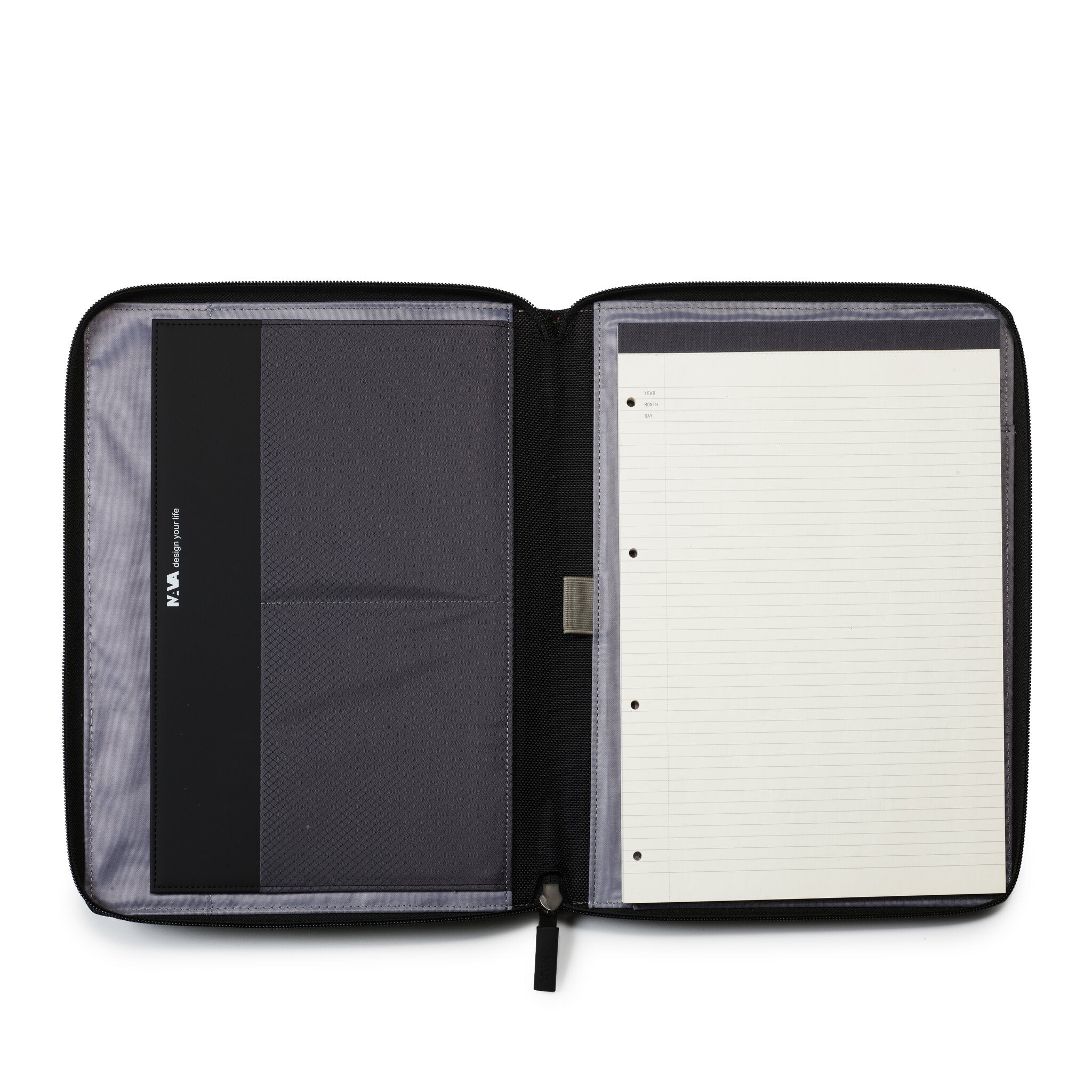 EASY PLUS PORTFOLIO CON CHIUSURA CON ZIP NERO