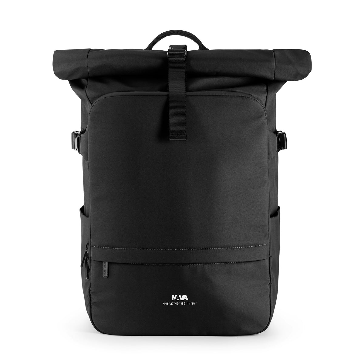 EXPLORER ZAINO ROLLTOP 1 COMPARTO CON TASCHE E FIBBIE DI SICUREZZA NERO