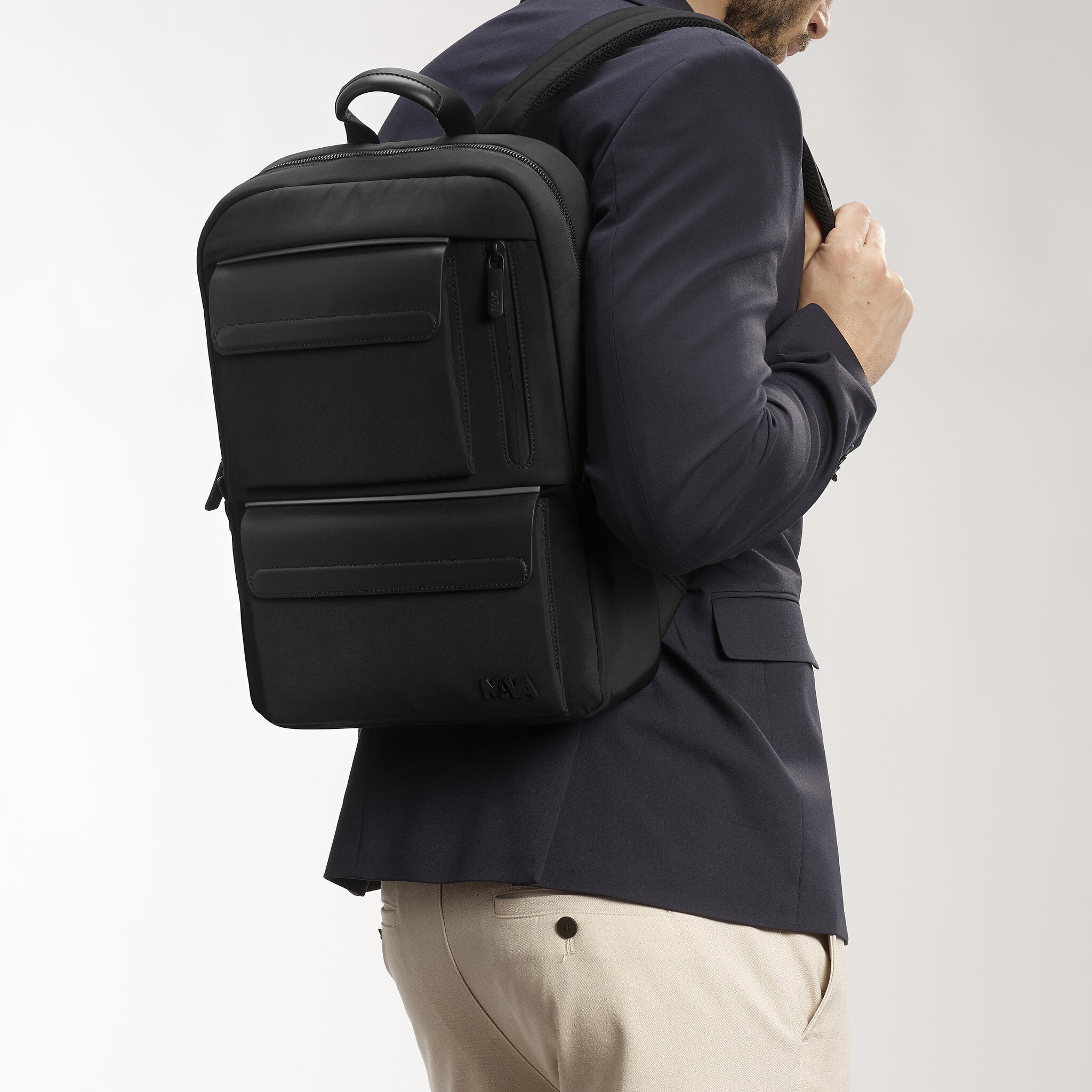 METRO ZAINO ORGANIZZATO MEDIUM NERO/GREY