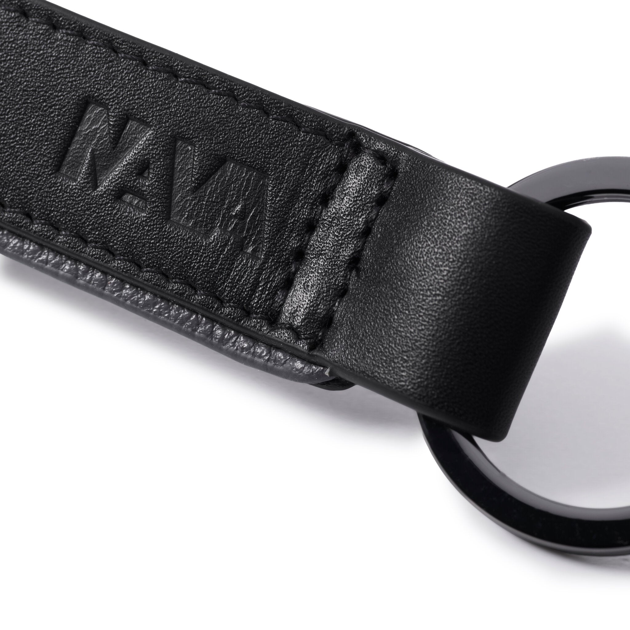 METRO PORTACHIAVI IN PELLE NERO/GREY