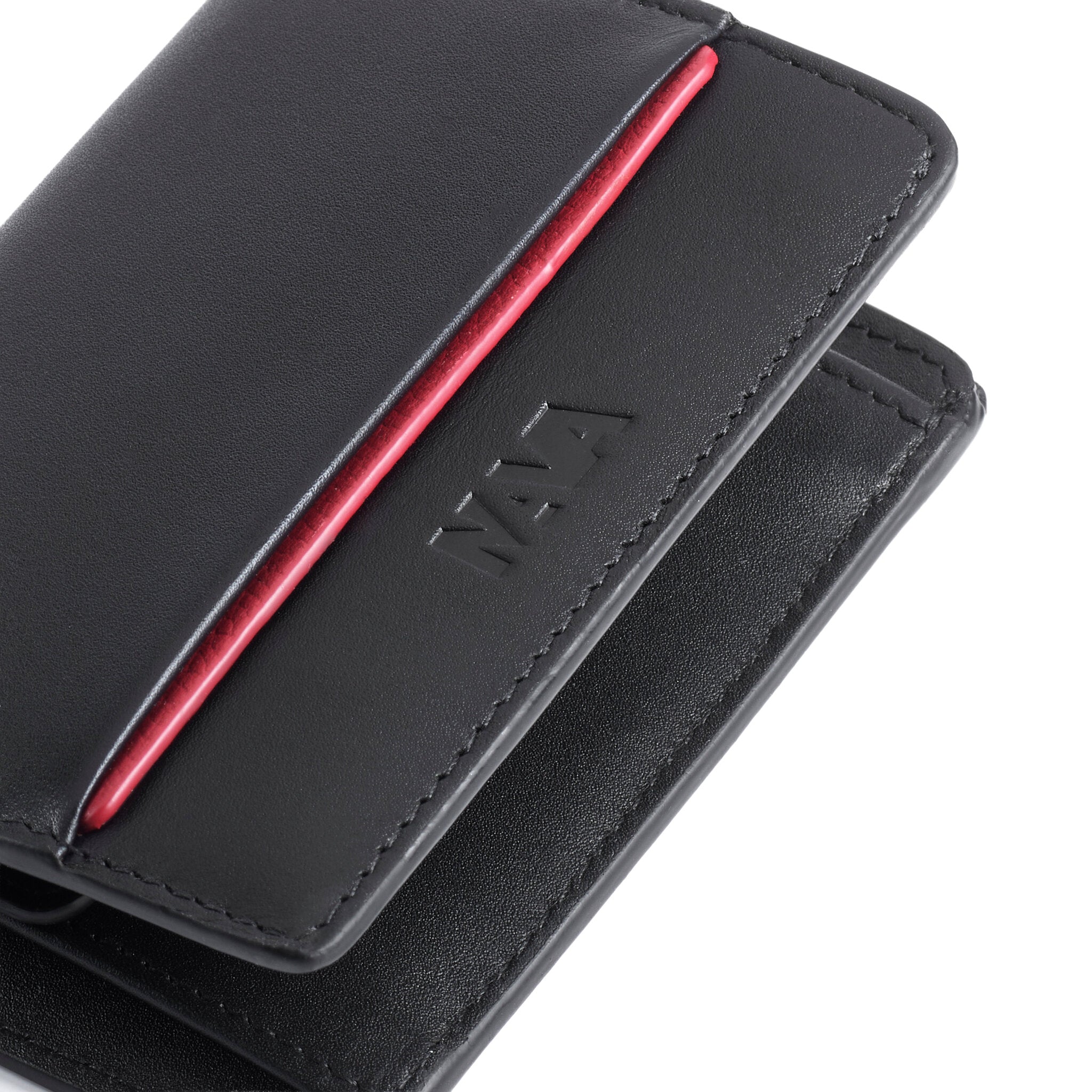 METRO PORTA CARTE DI CREDITO, 5 TASCHE E PORTAMONETE CON RFID NERO/RED