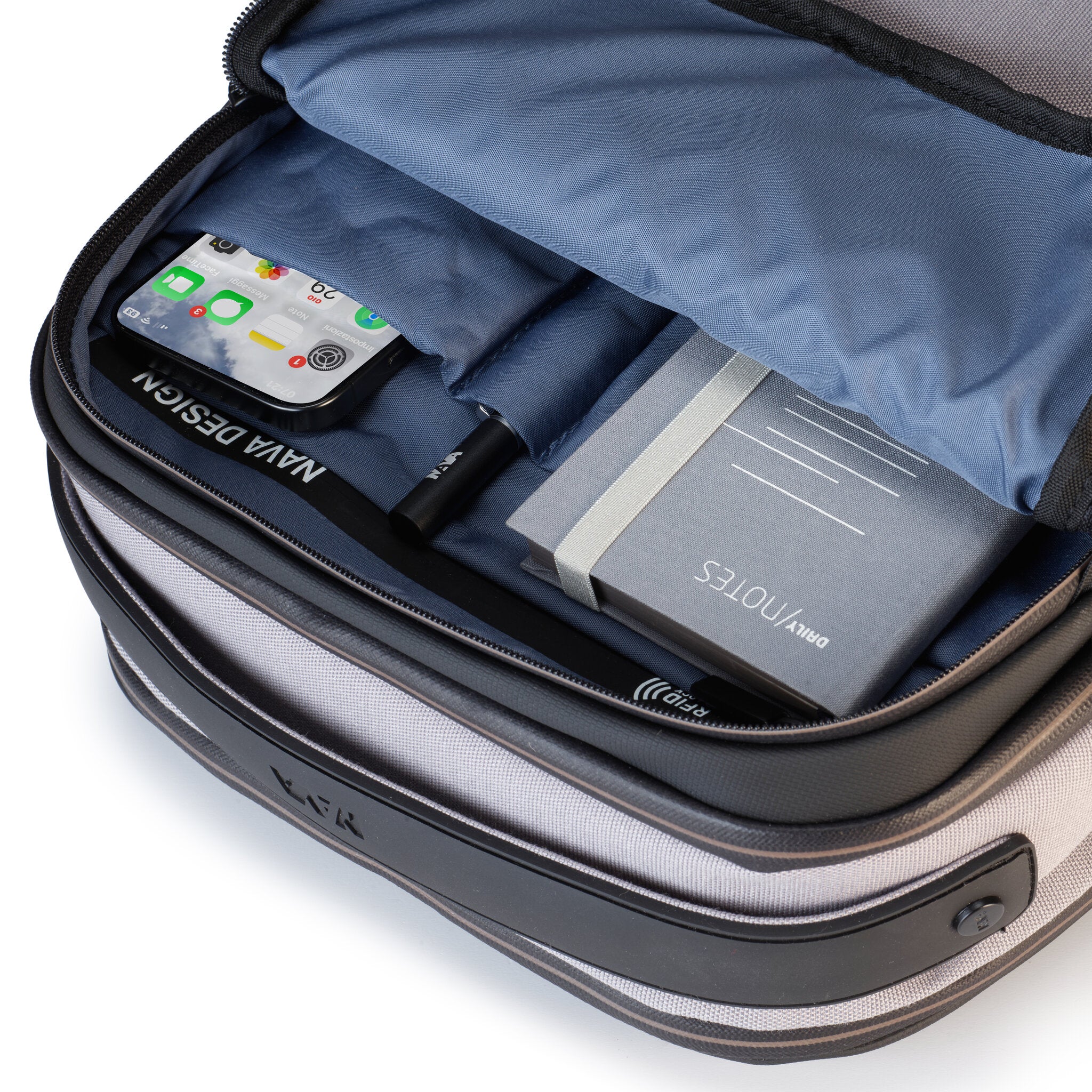 MOTION ZAINO ORGANIZZATO 2 COMPARTI CON 2 TASCHE FRONTALI GREY/AVIO