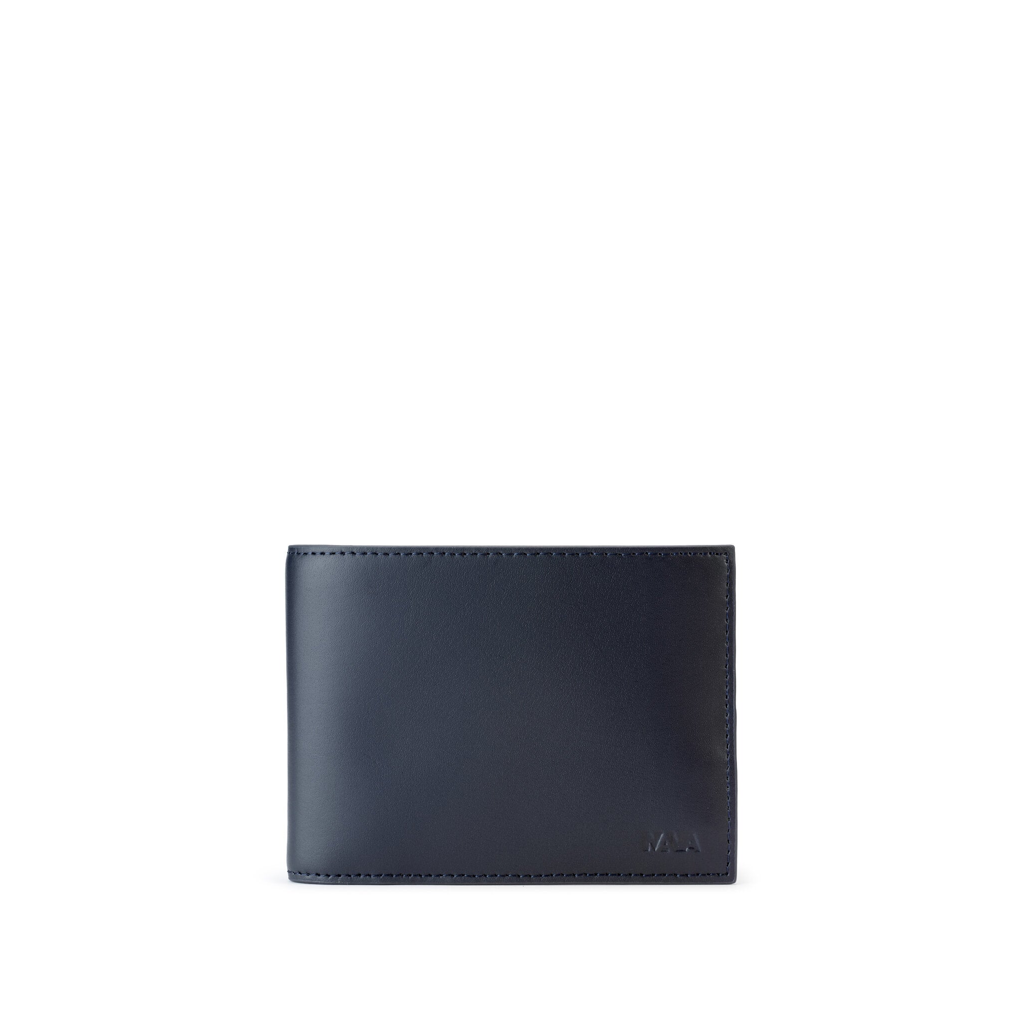 METRIC PORTAFOGLIO IN PELLE 8 CC E SCHERMATURA RFID BLU