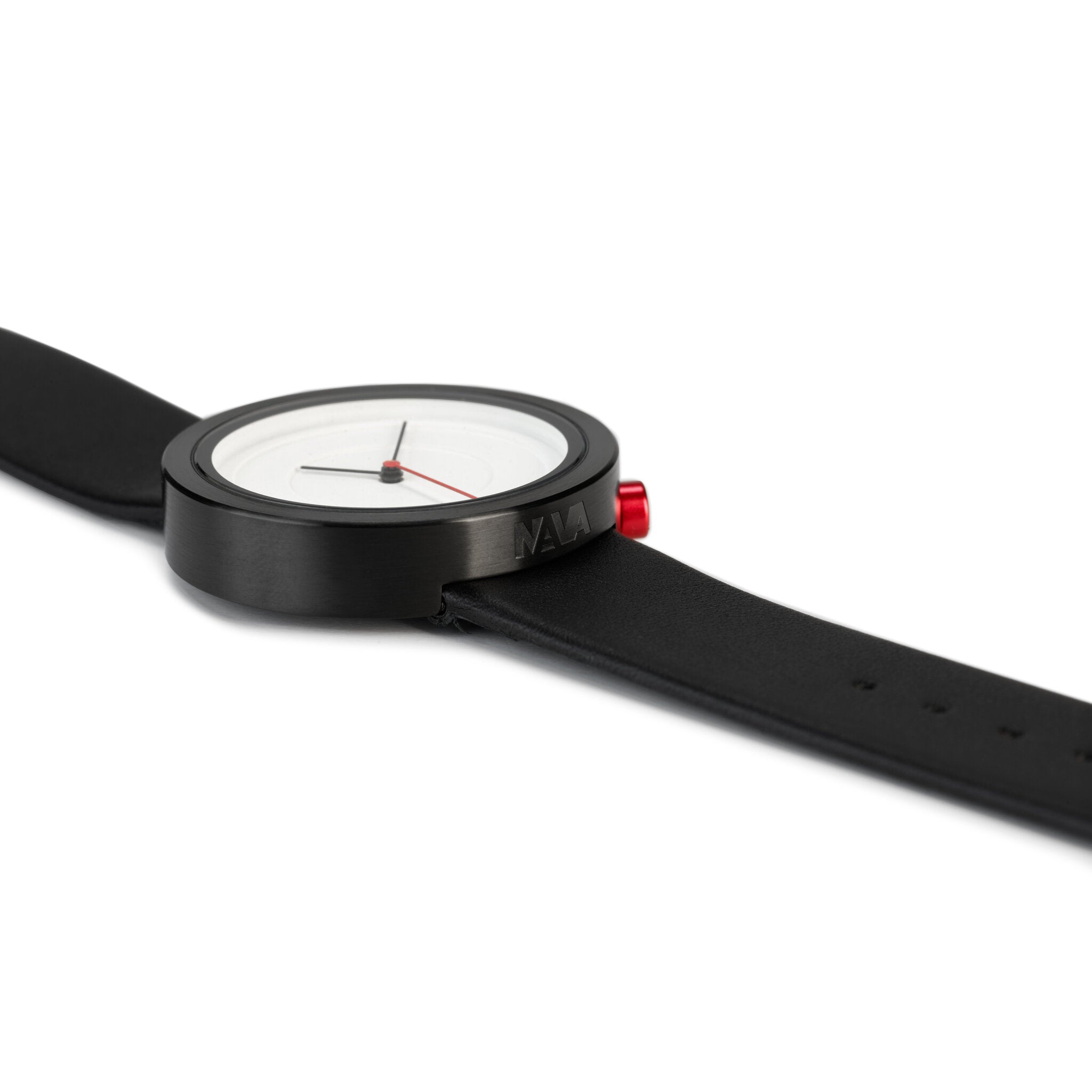 AIR OROLOGIO DA POLSO AIR CON CINTURINO IN PELLE E QUADRANTE 39 MM BIANCO/ROSSO