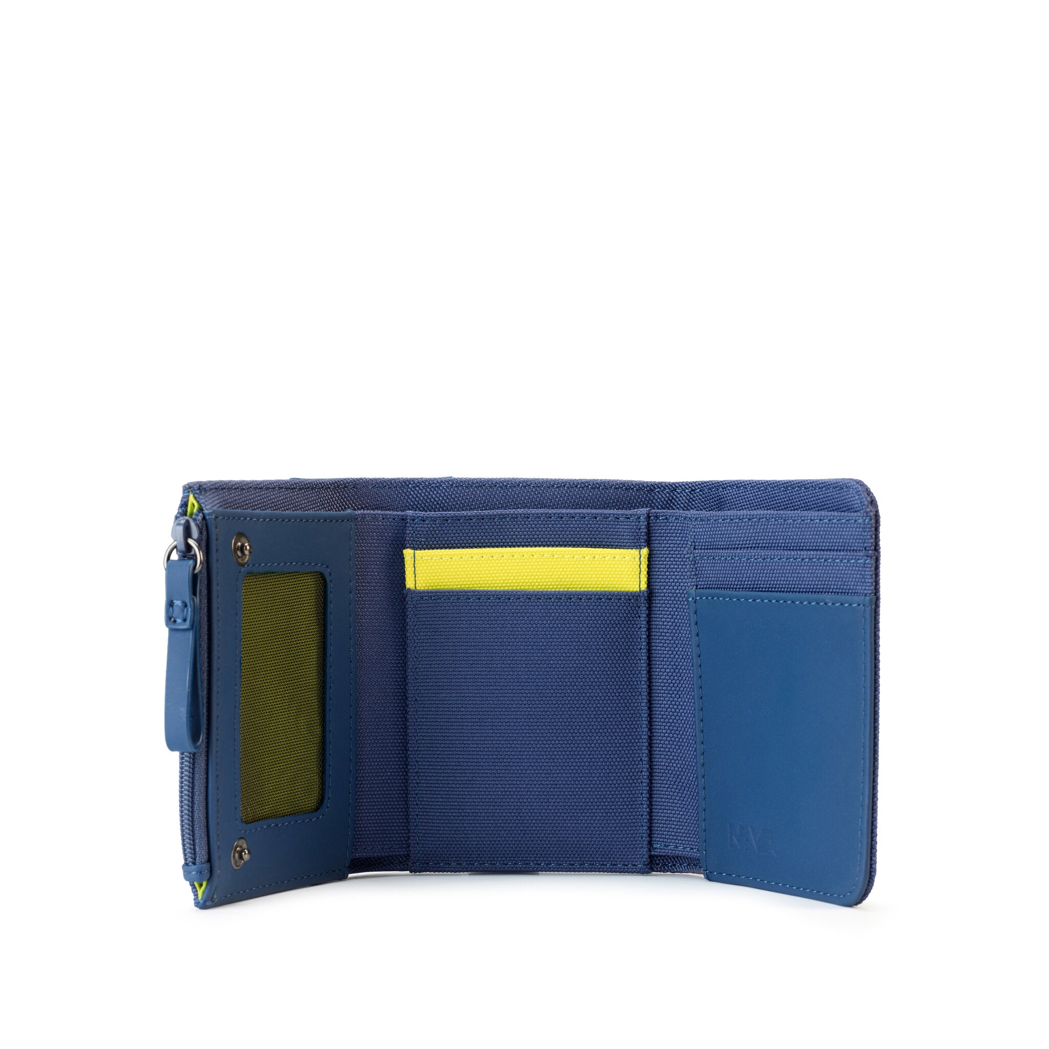 TWIN COLORS PORTAFOGLIO TRIFOLD BLU/LIME