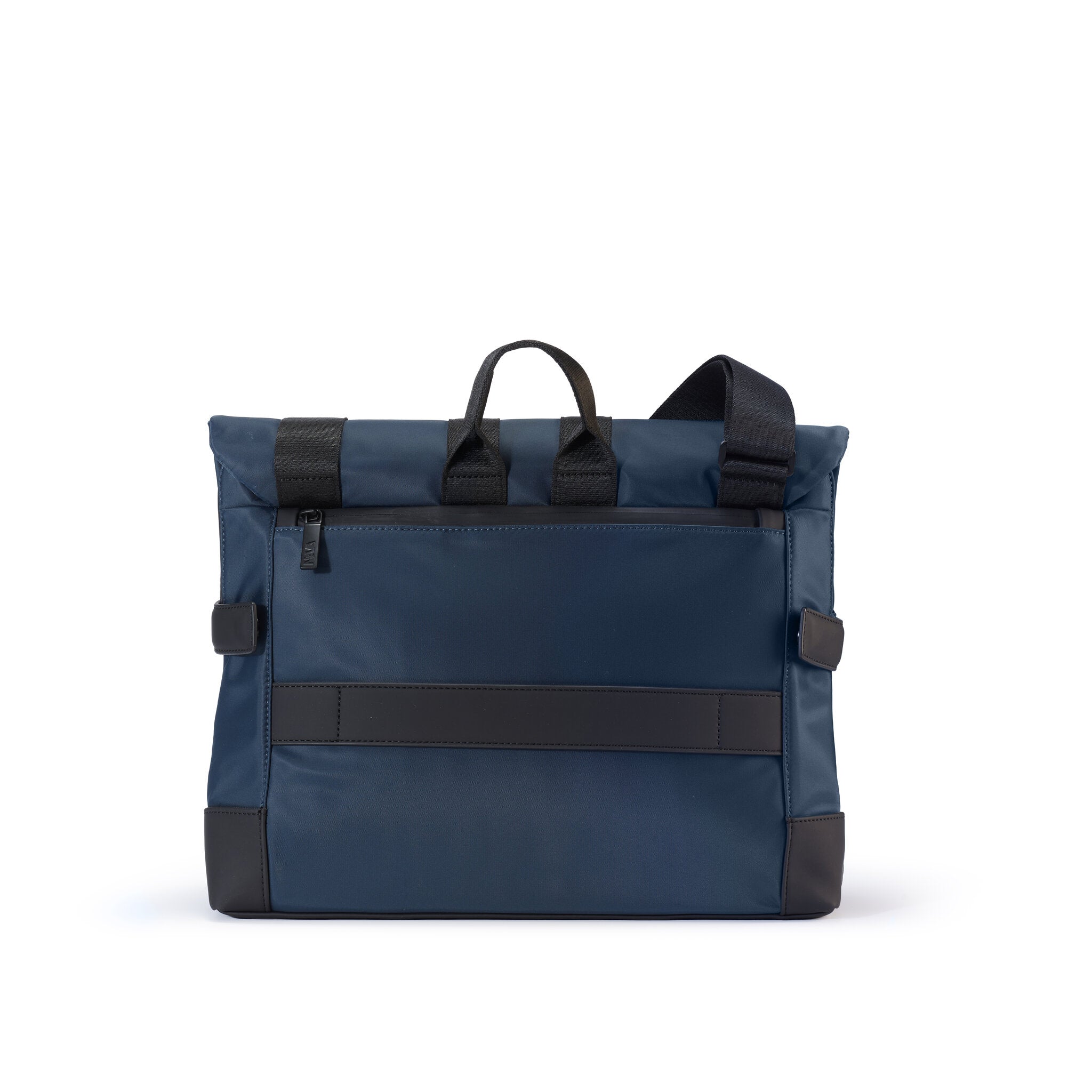 UNIFORM MESSENGER ORGANIZZATA PORTA PC CHIUSA CON PATELLA NERO/BLUE PETROLIO