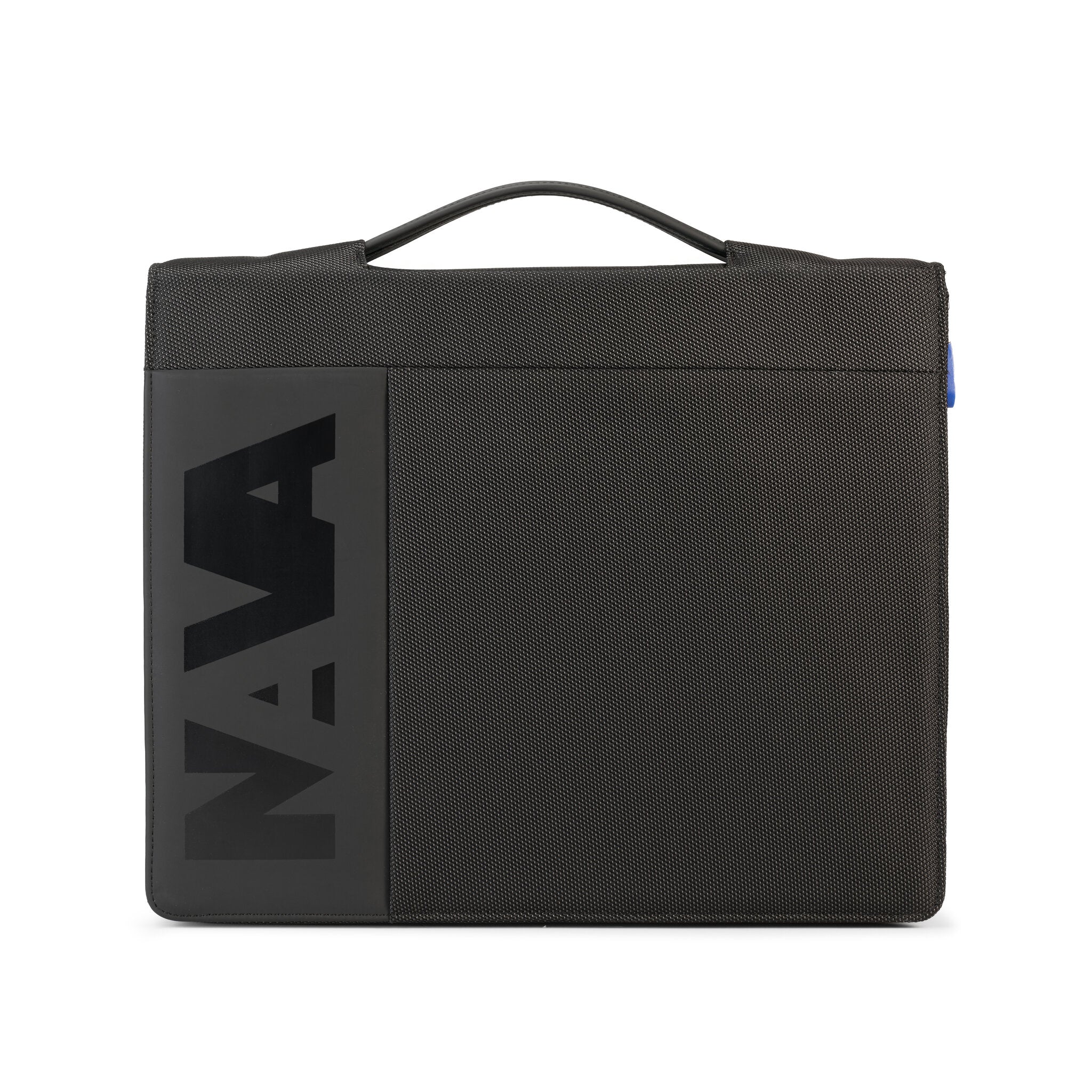 CROSS PORTFOLIO ZIP A4 CON MANIGLIA E ANELLI ESTRAIBILI NERO/COBALT BLUE