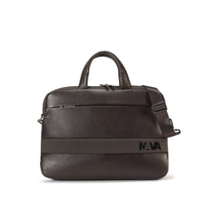 EASY ADVANCE LEATHER CARTELLA BRIEFCASE SLIM DUE MANICI, 1 COMPARTO COFFEE