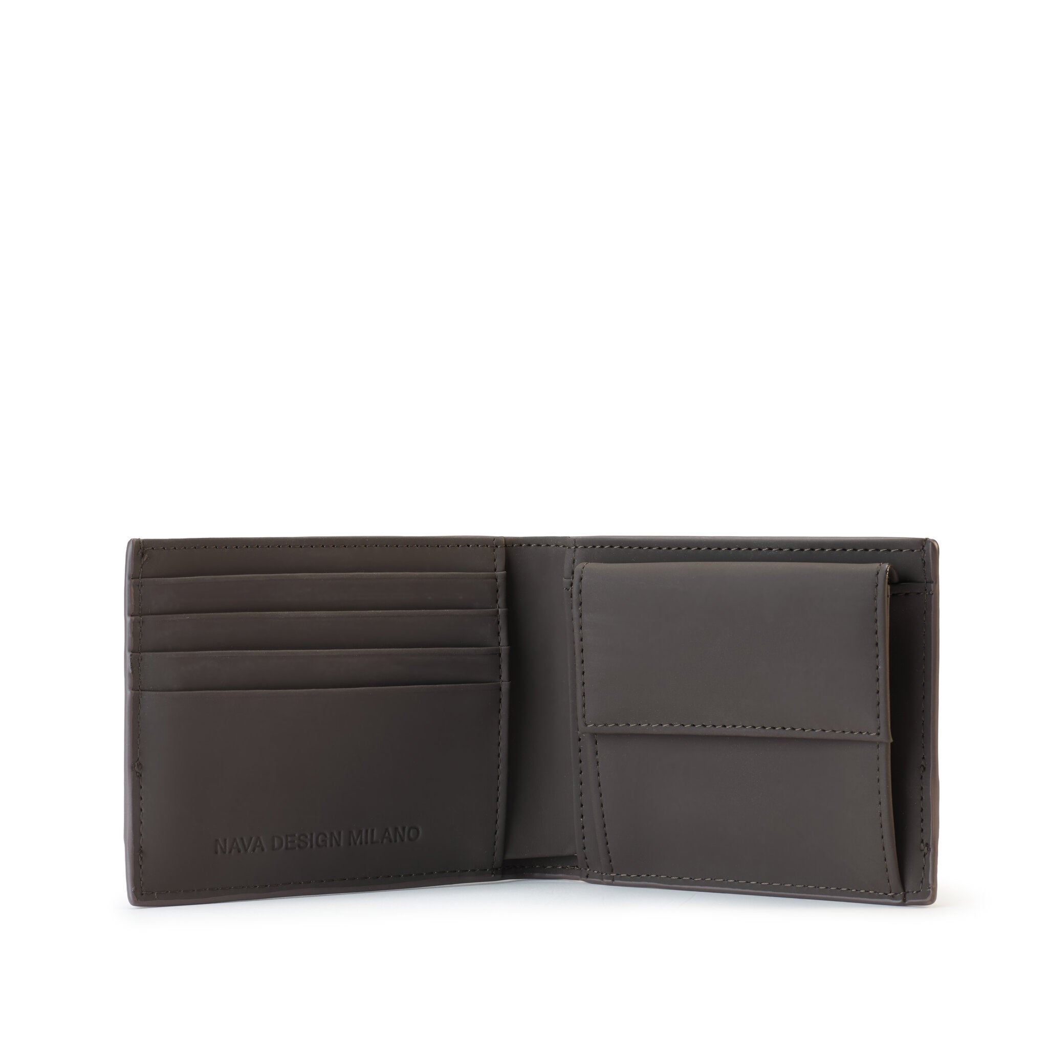 EASY ADVANCE LEATHER PORTAFOGLIO SLIM IN PELLE 4 TASCHE PORTA CC E PORTAMONETE CON RFID COFFEE