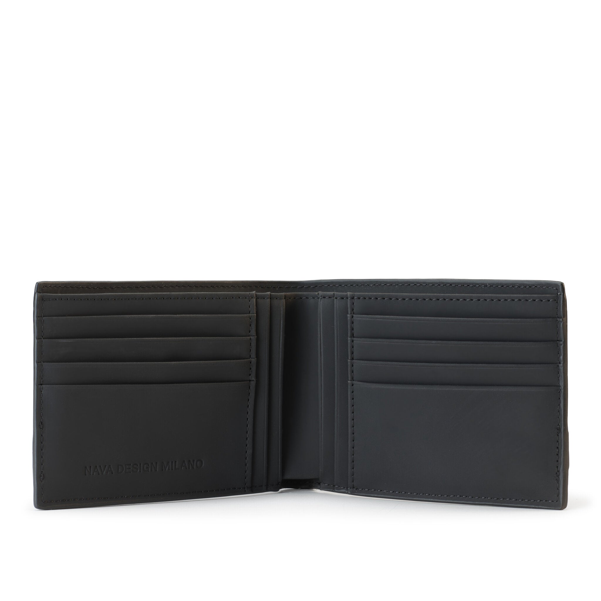 EASY ADVANCE LEATHER PORTAFOGLIO IN PELLE 8 TASCHE PORTA CC E CON RFID NERO NOTTE