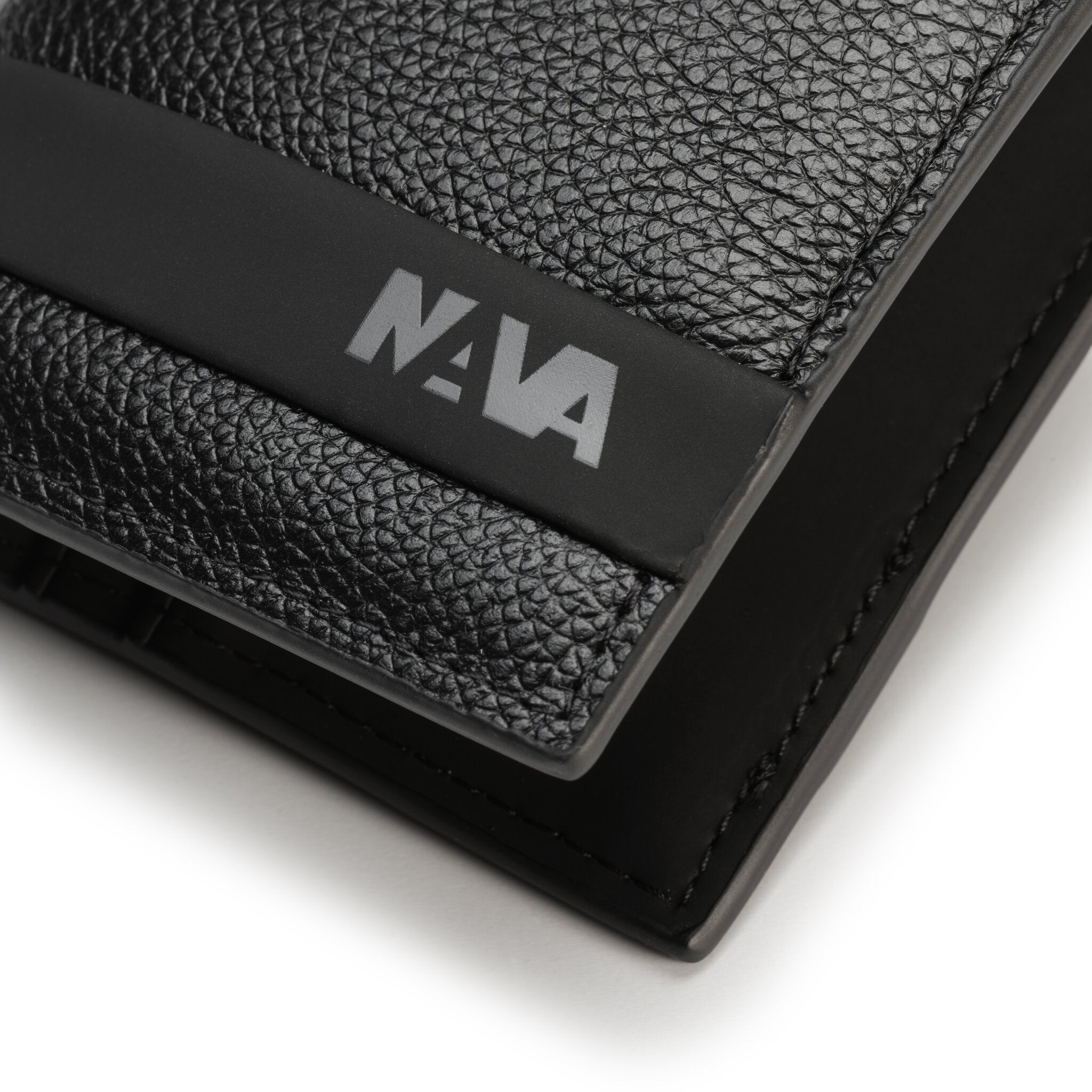 EASY ADVANCE LEATHER PORTAFOGLIO IN PELLE 4 TASCHE PORTA CC E PORTAMONETE CON RFID NERO NOTTE