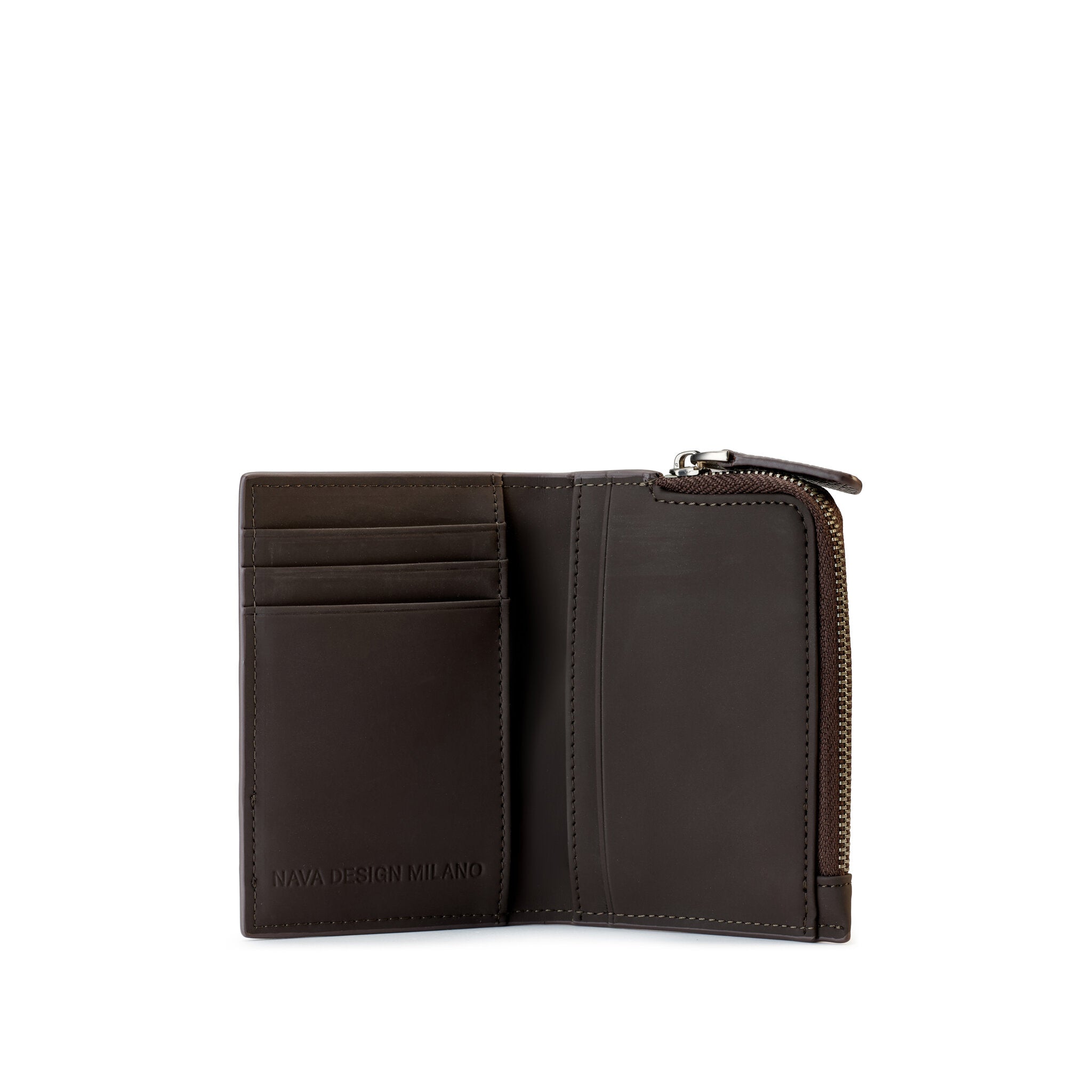 EASY ADVANCE LEATHER PORTA CARTE DI CREDITO IN PELLE 6 TASCHE PORTA CC E PORTAMONETE CHIUSO CON ZIP