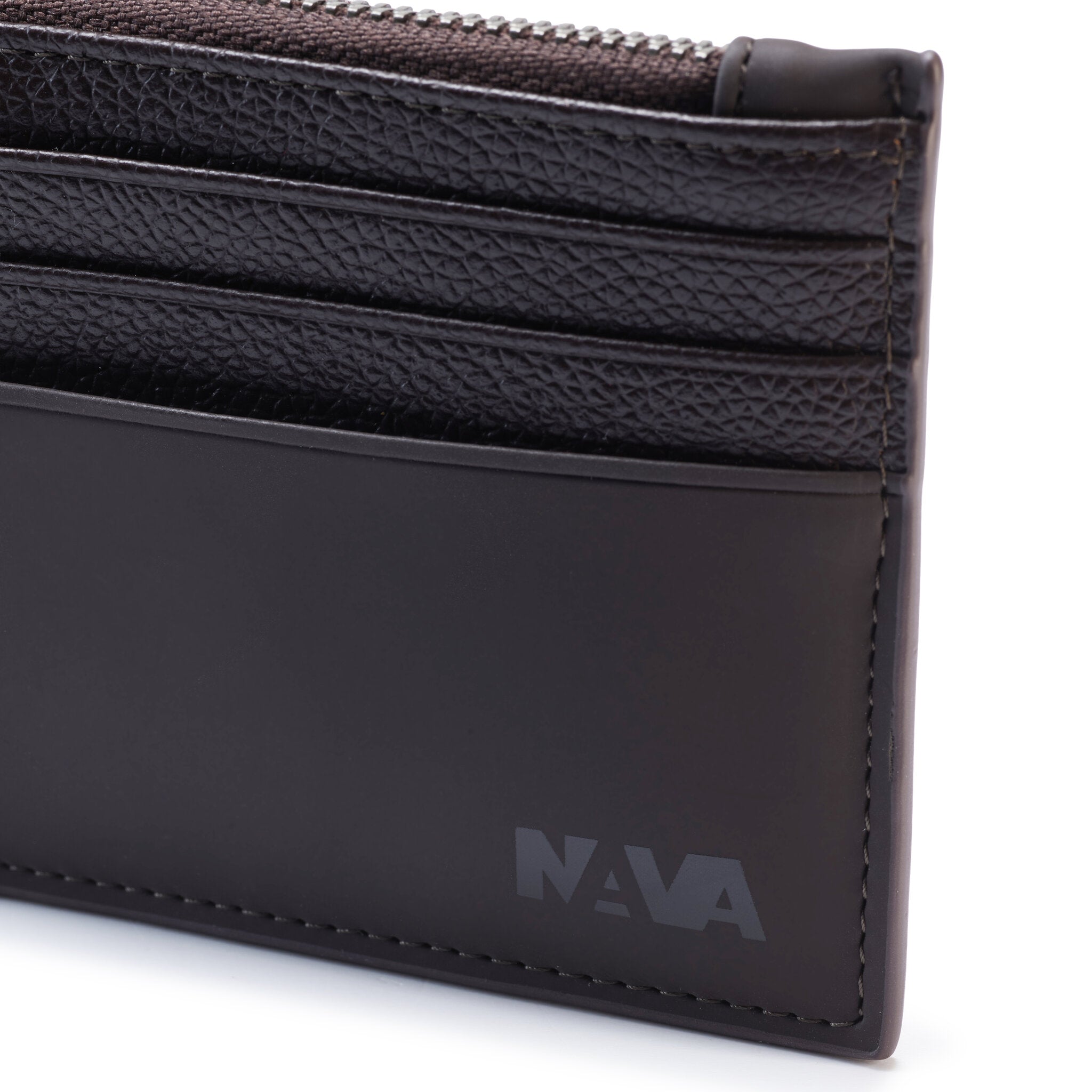 EASY ADVANCE LEATHER PORTA CARTE DI CREDITO IN PELLE  6 TASCHE PORTA CC E PORTAMONETE CHIUSO CON ZIP