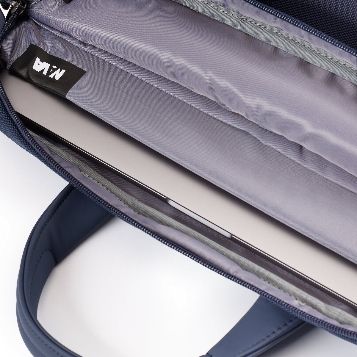 EASY PLUS SLIM ORGANIZED BRIEFCASE 2 HANDLES, LAPTOP AND IPAD HOLDER NIGHT BLUE