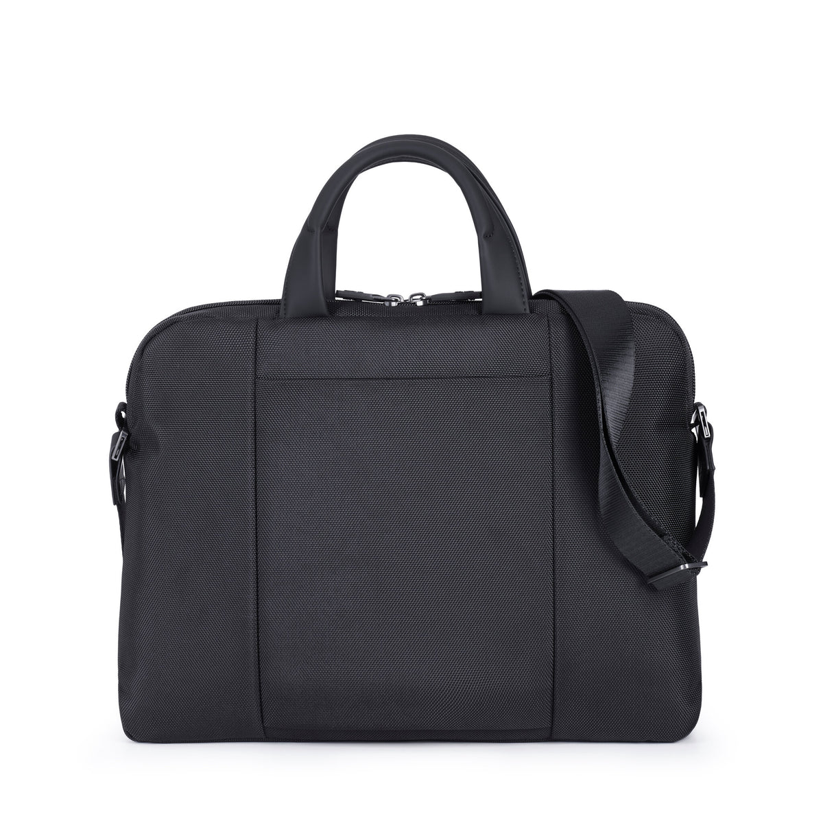 EASY PLUS ORGANIZED SLIM BRIEFCASE WITH 2 HANDLES, LAPTOP AND IPAD COMPARTMENT BLACK