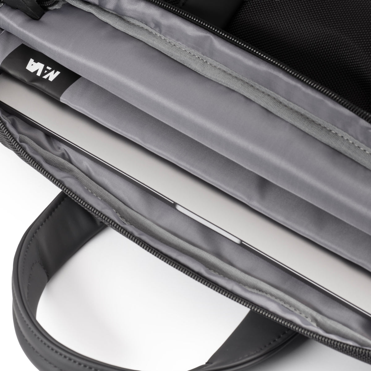 EASY PLUS ORGANIZED SLIM BRIEFCASE WITH 2 HANDLES, LAPTOP AND IPAD COMPARTMENT BLACK