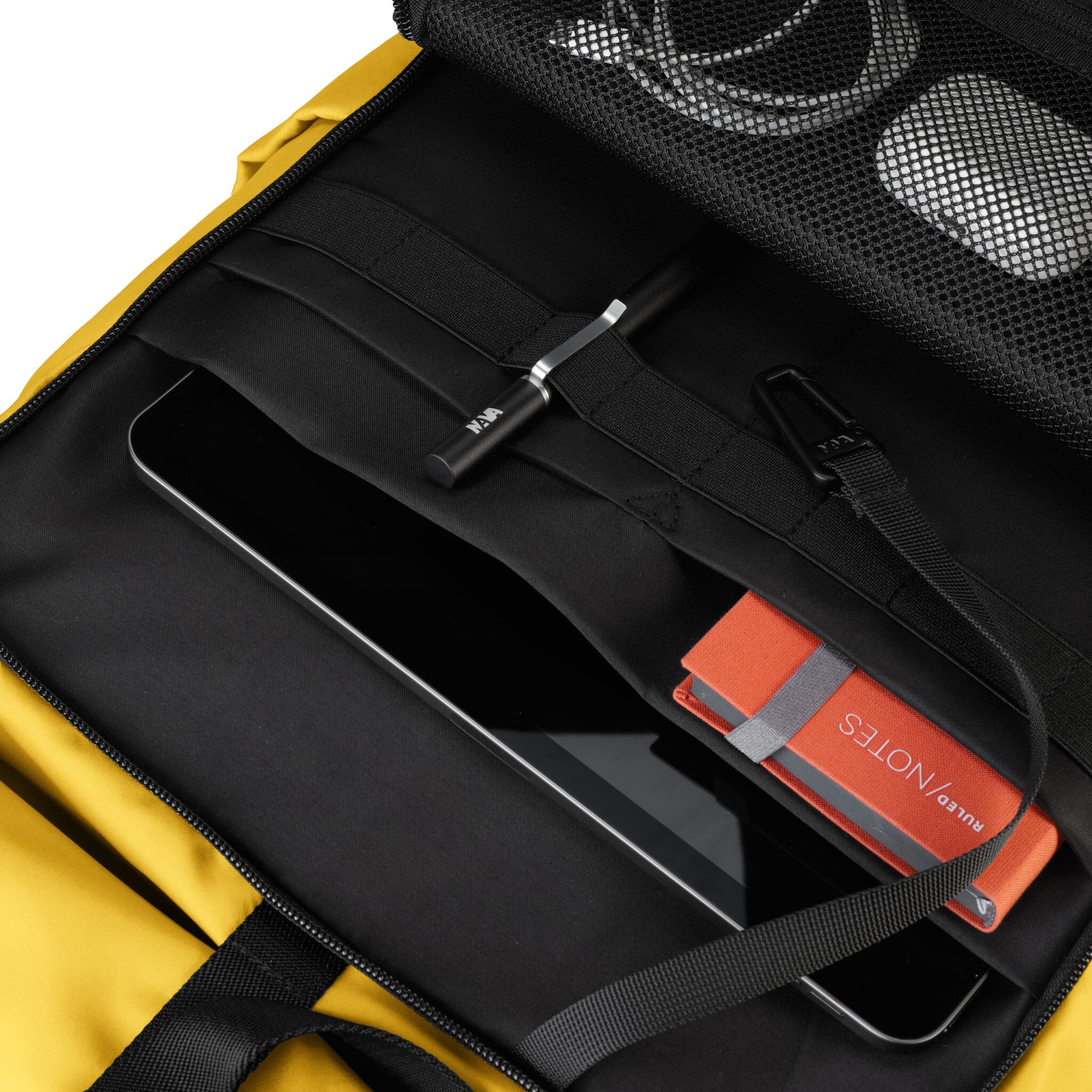 EXPLORER ZAINO ROLLTOP 1 COMPARTO CON TASCHE E FIBBIE DI SICUREZZA GIALLO SOLE