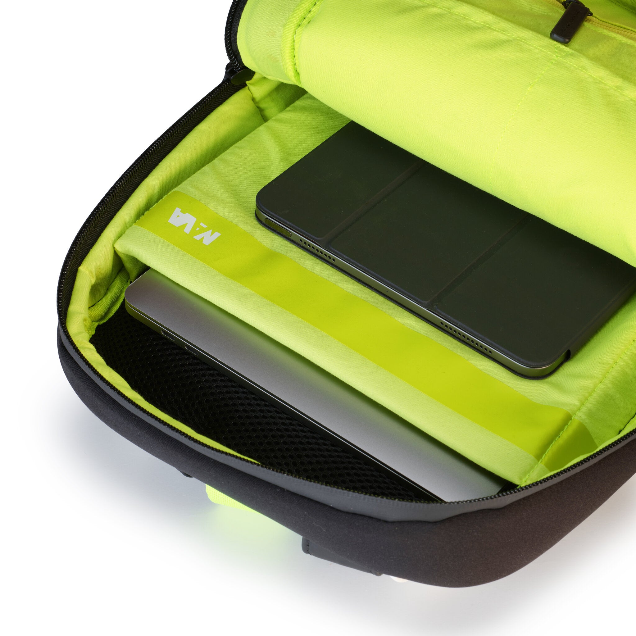 FLAT ZAINO ORGANIZZATO BIANCO/NERO/GIALLO