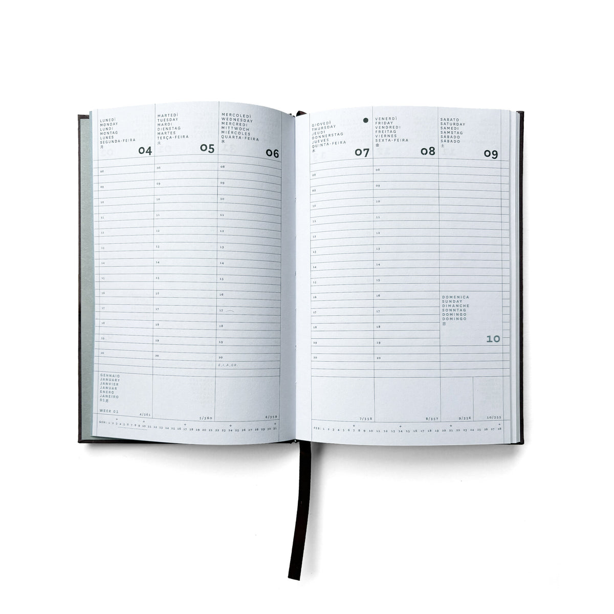 AGENDA SETTIMANALE NAVA MATERIA 2027 SMALL BORDEAUX