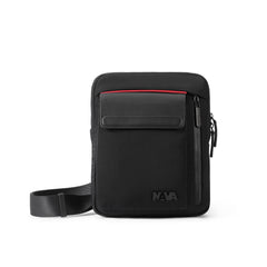 METRO SLIM 1 COMPARTMENT SHOULDER BAG BLACK/RED