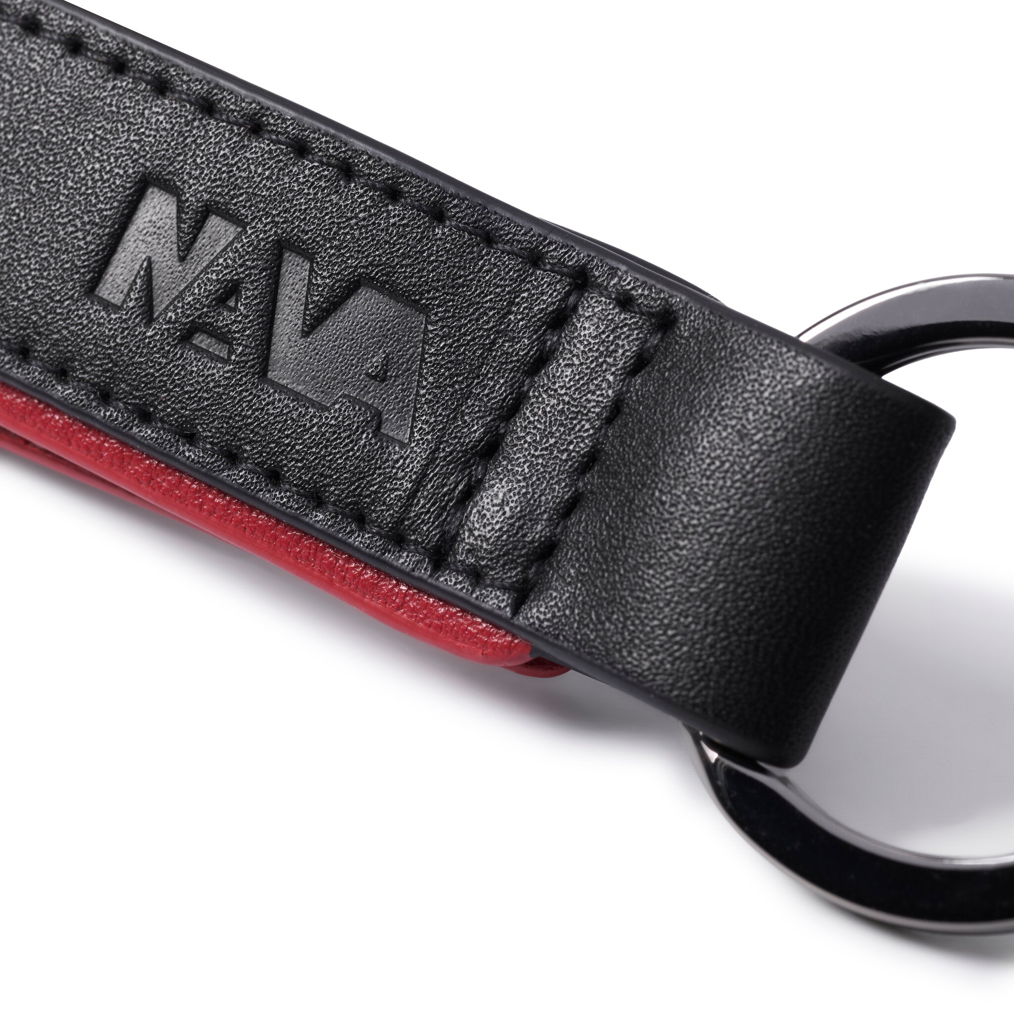 METRO PORTACHIAVI IN PELLE NERO/RED