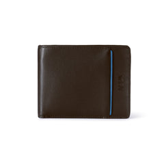 METRO PORTAFOGLIO 4 TASCHE PORTA CC E PORTAMONETE CON RFID MARRONE/BLU