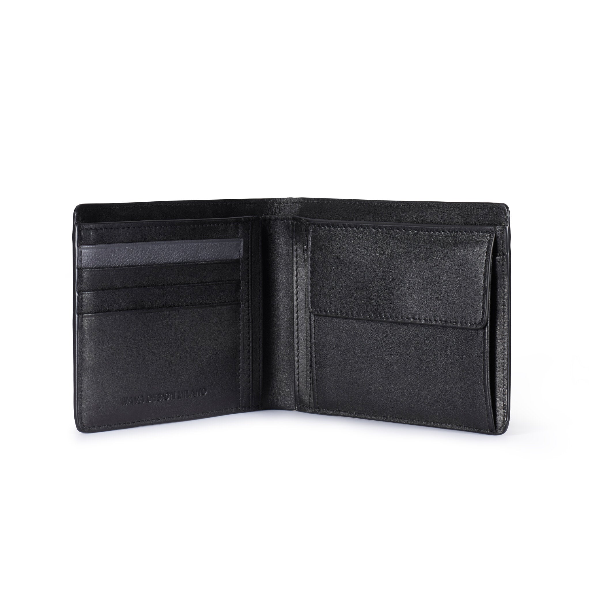 METRO PORTAFOGLIO 4 TASCHE PORTA CC E PORTAMONETE CON RFID NERO/GREY