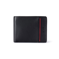 METRO PORTAFOGLIO 4 TASCHE PORTA CC E PORTAMONETE CON RFID NERO/RED