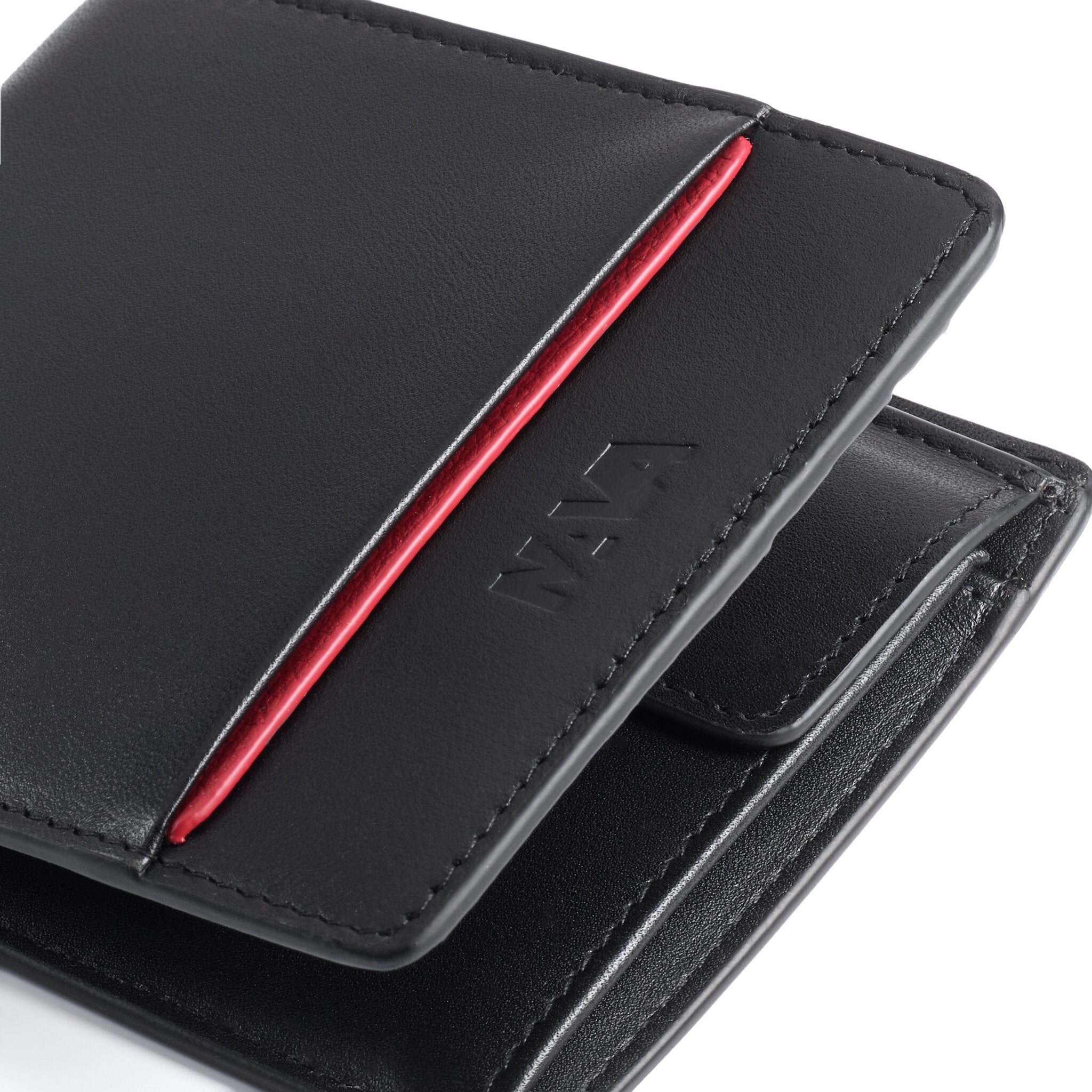 METRO PORTAFOGLIO 4 TASCHE PORTA CC PORTAMONETE 1 COMPARTO CON RFID NERO/RED