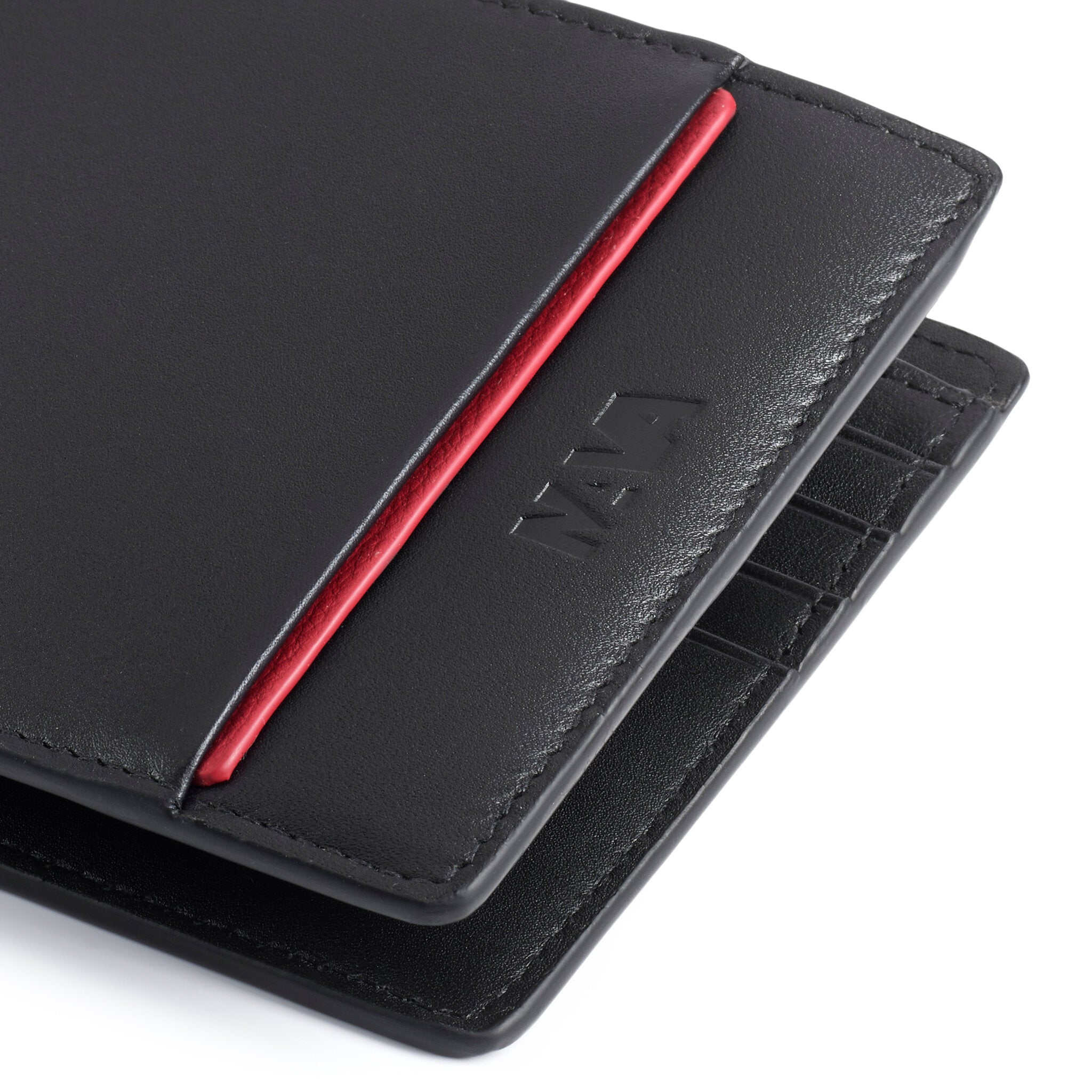 METRO PORTAFOGLIO 8 TASCHE PORTA CC CON RFID NERO/RED