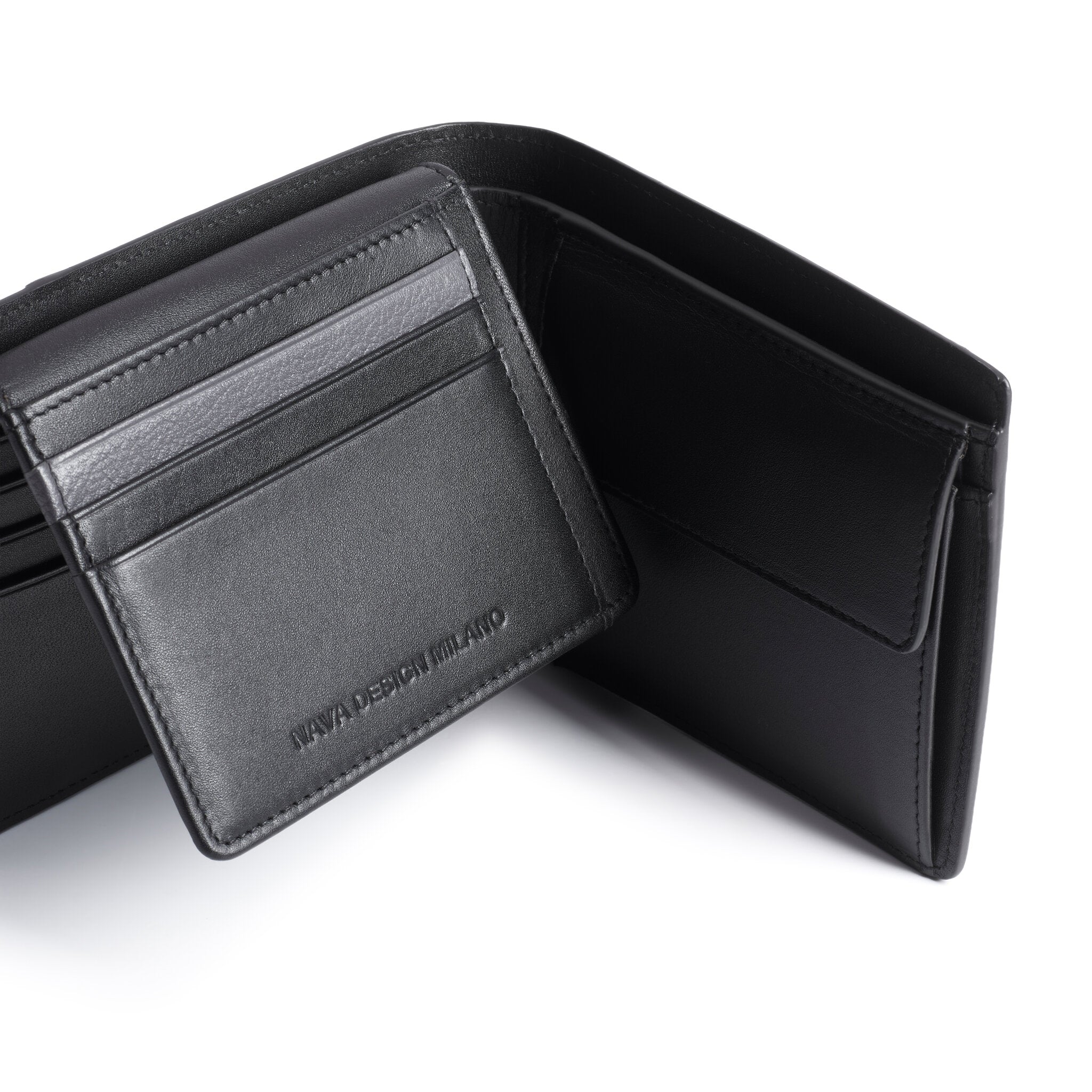 METRO PORTAFOGLIO 7 TASCHE PORTA CC PORTAMONETE 2 COMPARTI CON RFID NERO/GREY