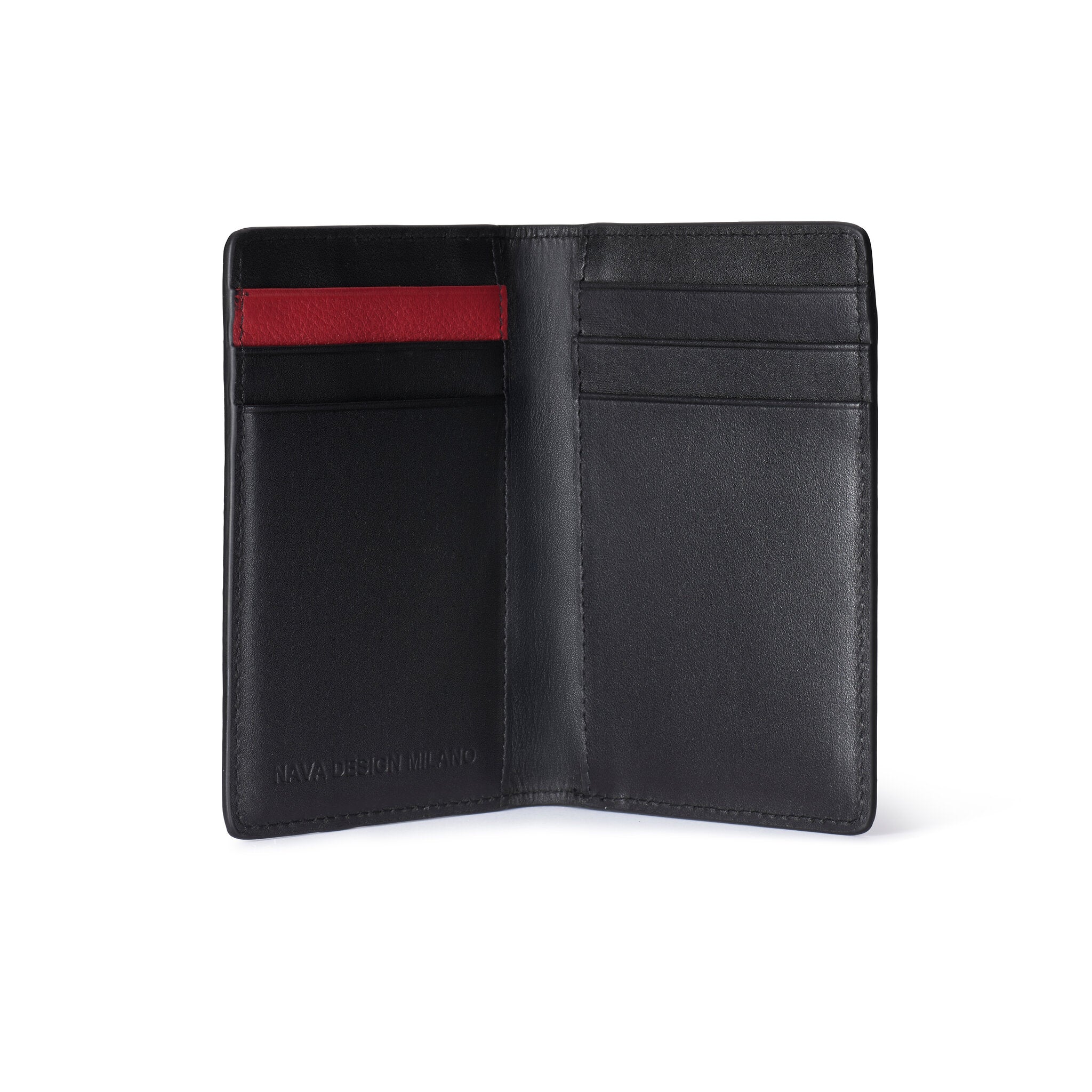 METRO TASCONCINO VERTICALE CON 6 TASCHE PORTA CC CON RFID NERO/RED