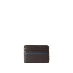 METRO PORTA CARTE DI CREDITO, 5 TASCHE CON RFID MARRONE/BLU