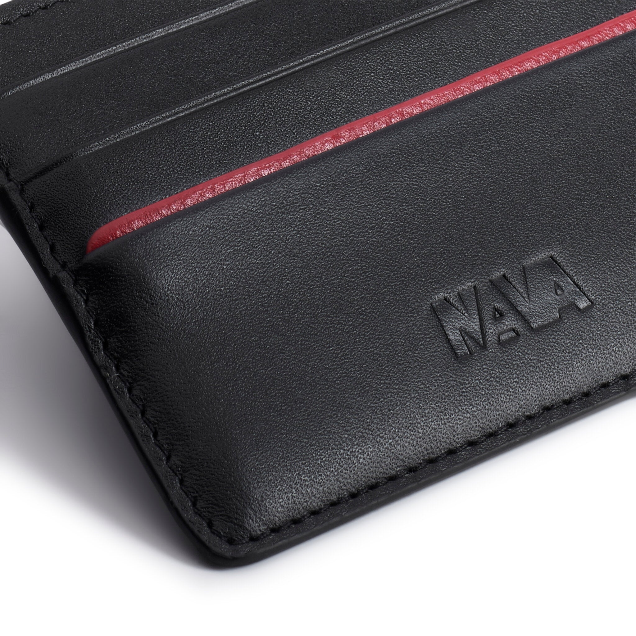 METRO PORTA CARTE DI CREDITO, 5 TASCHE CON RFID NERO/RED