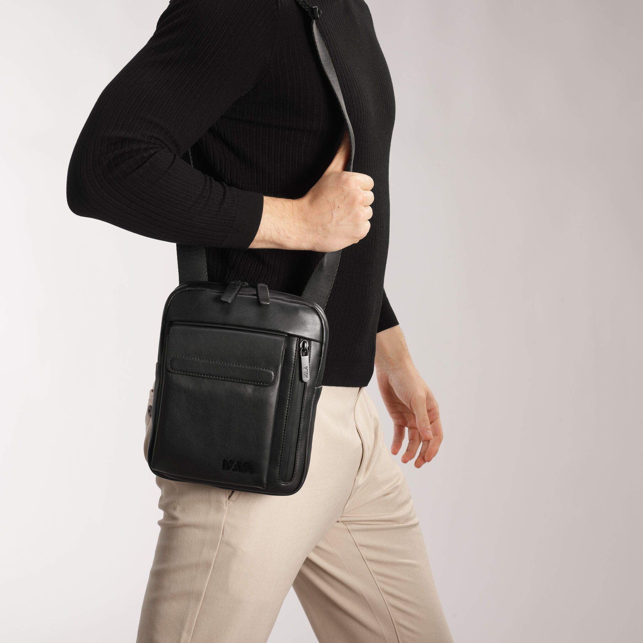 METRO LEATHER TRACOLLA IN PELLE AD 1 COMPARTO NERO