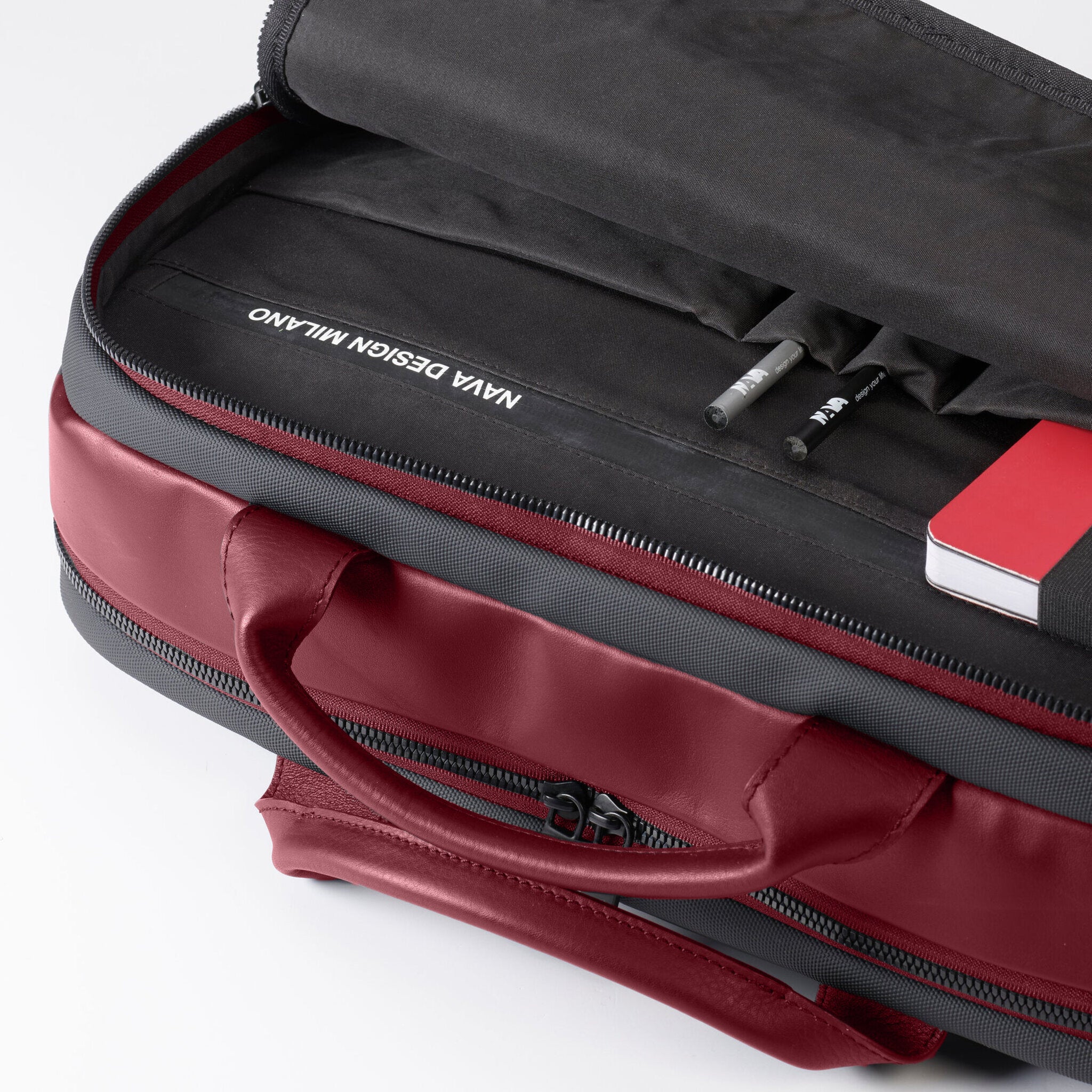 MOTION LEATHER BRIEFCASE BORDEAUX