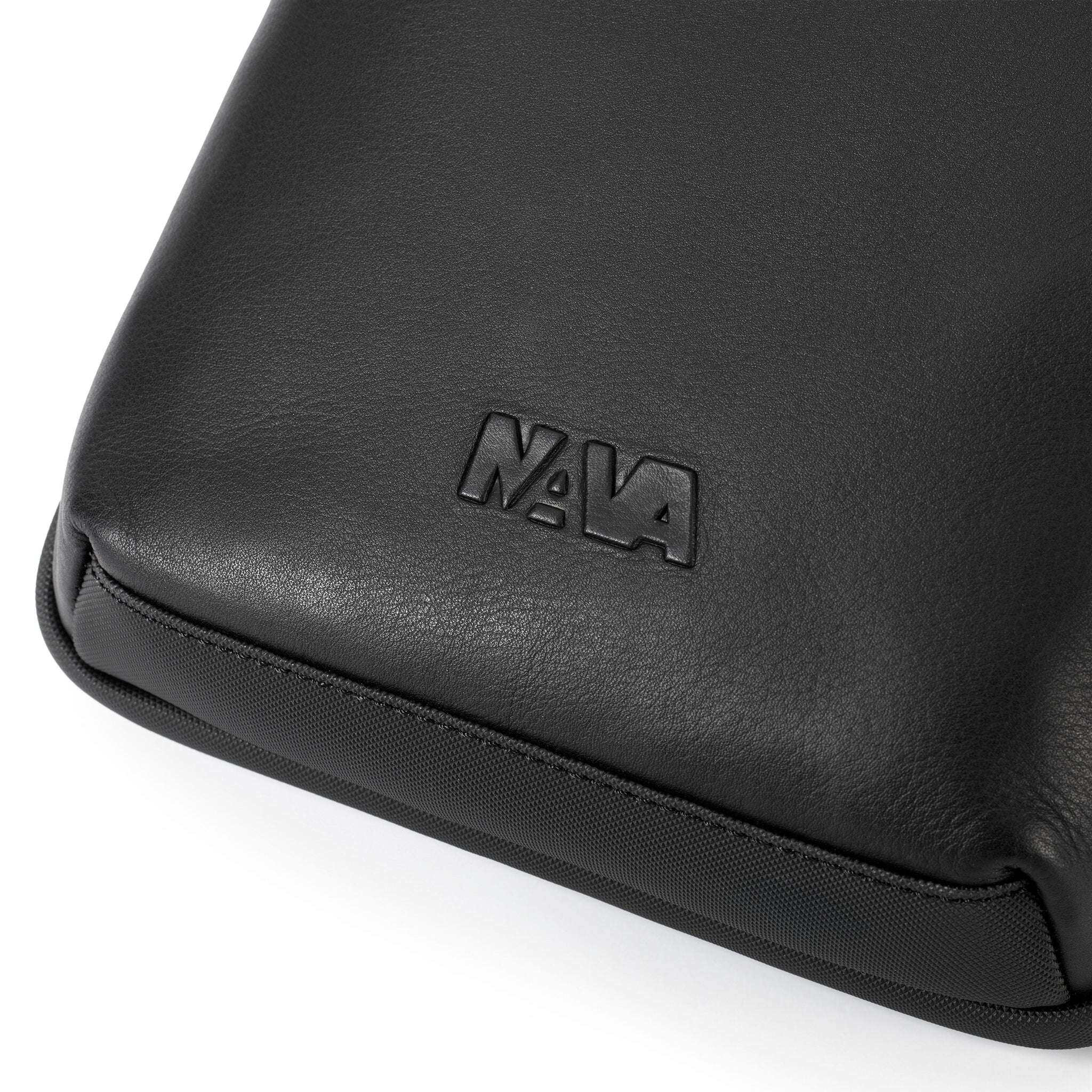 MOTION LEATHER SLIM SHOULDER BAG 2 COMPARTMENTS ESPRESSO BLACK