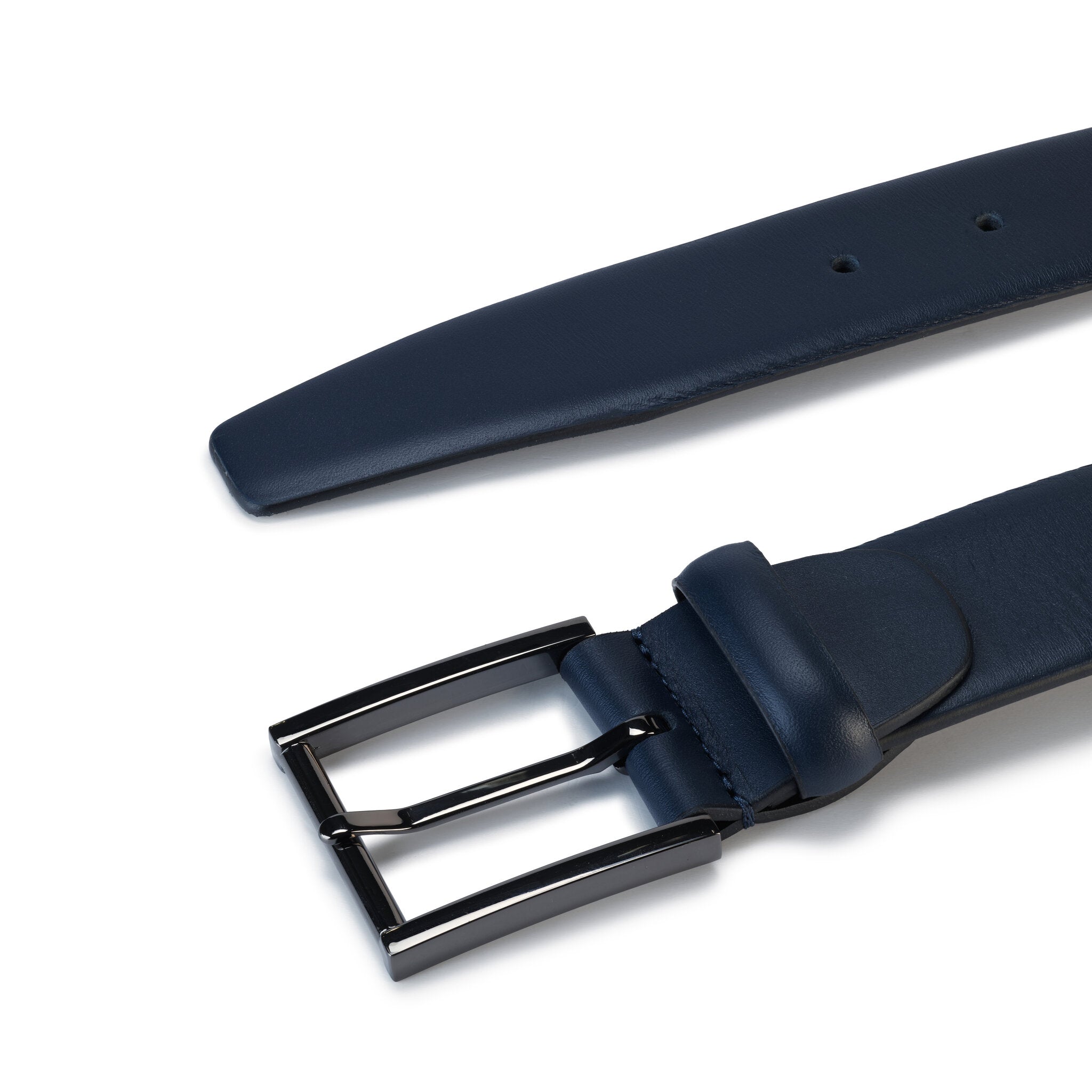 MOTION LEATHER CINTURA IN PELLE DI VITELLO SEMILUCIDO DA 30 MM DEEP BLU