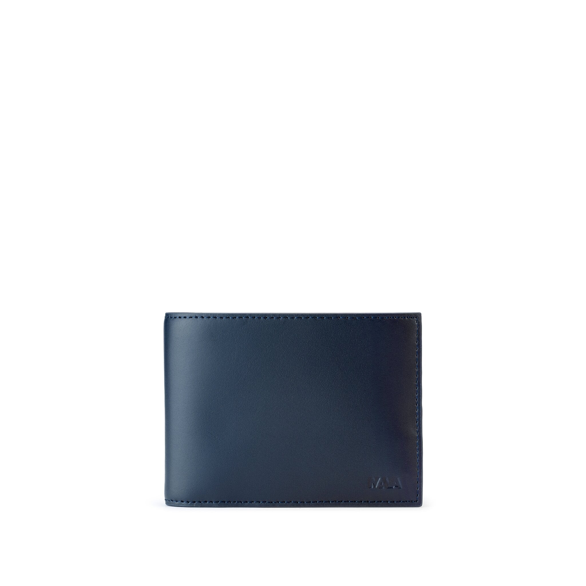 METRIC 8 CC RFID-BLOCKING LEATHER WALLET STELLAR BLUE