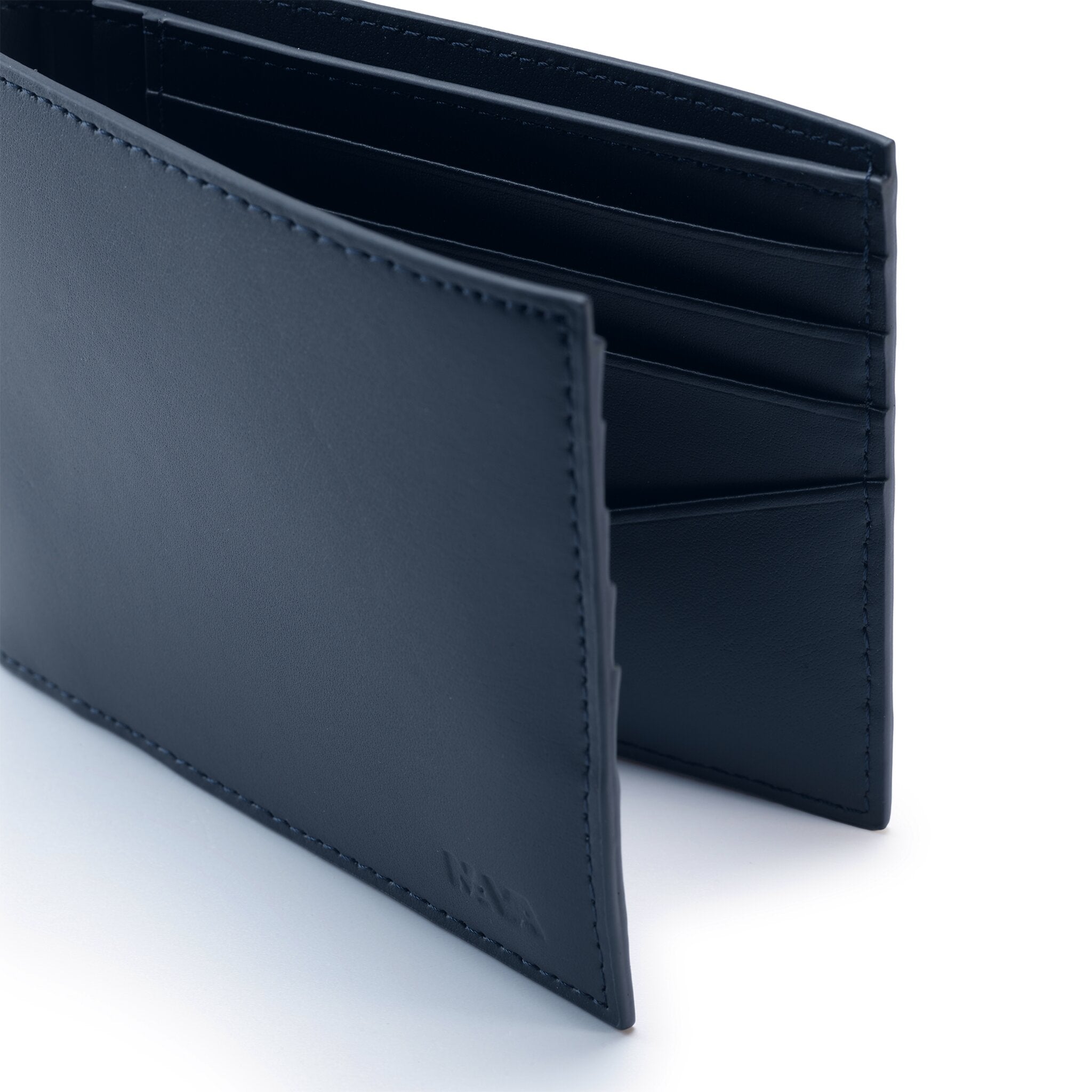 METRIC 8 CC RFID-BLOCKING LEATHER WALLET STELLAR BLUE