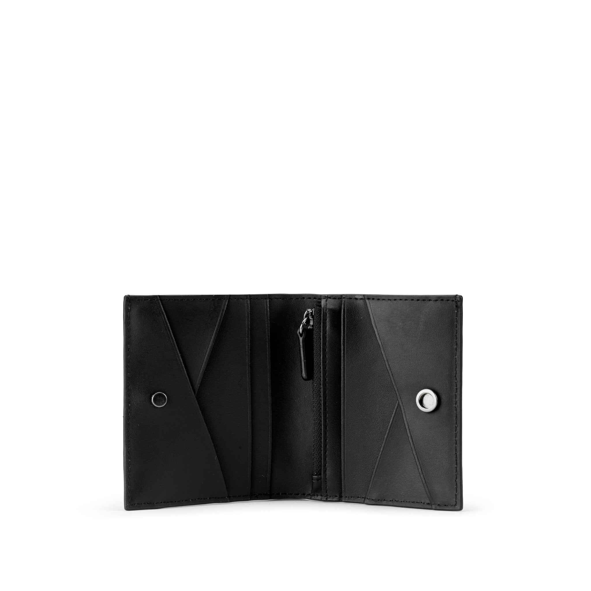 METRIC PORTAFOGLIO IN PELLE 5 CC CON PORTAMONETE E SCHERMATURA RFID NERO CARBONE